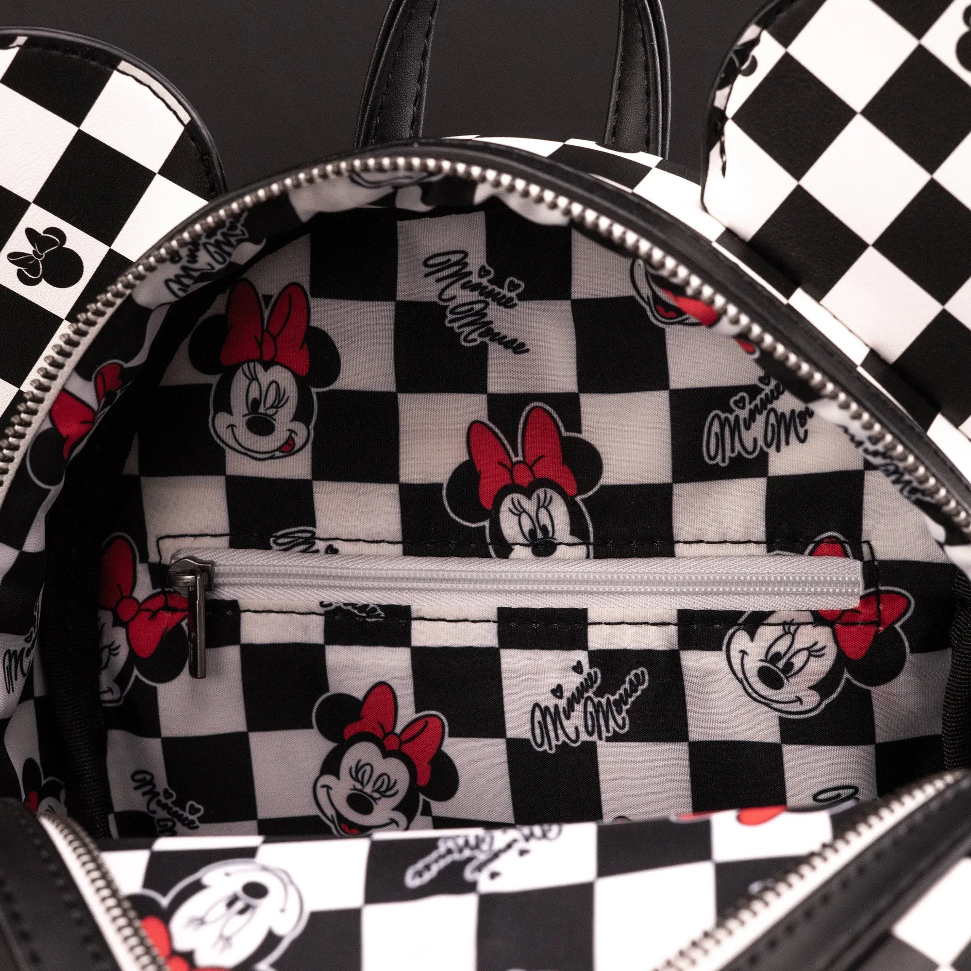 Loungefly x Disney Minnie Mouse Checkerboard Sequin Mini Backpack