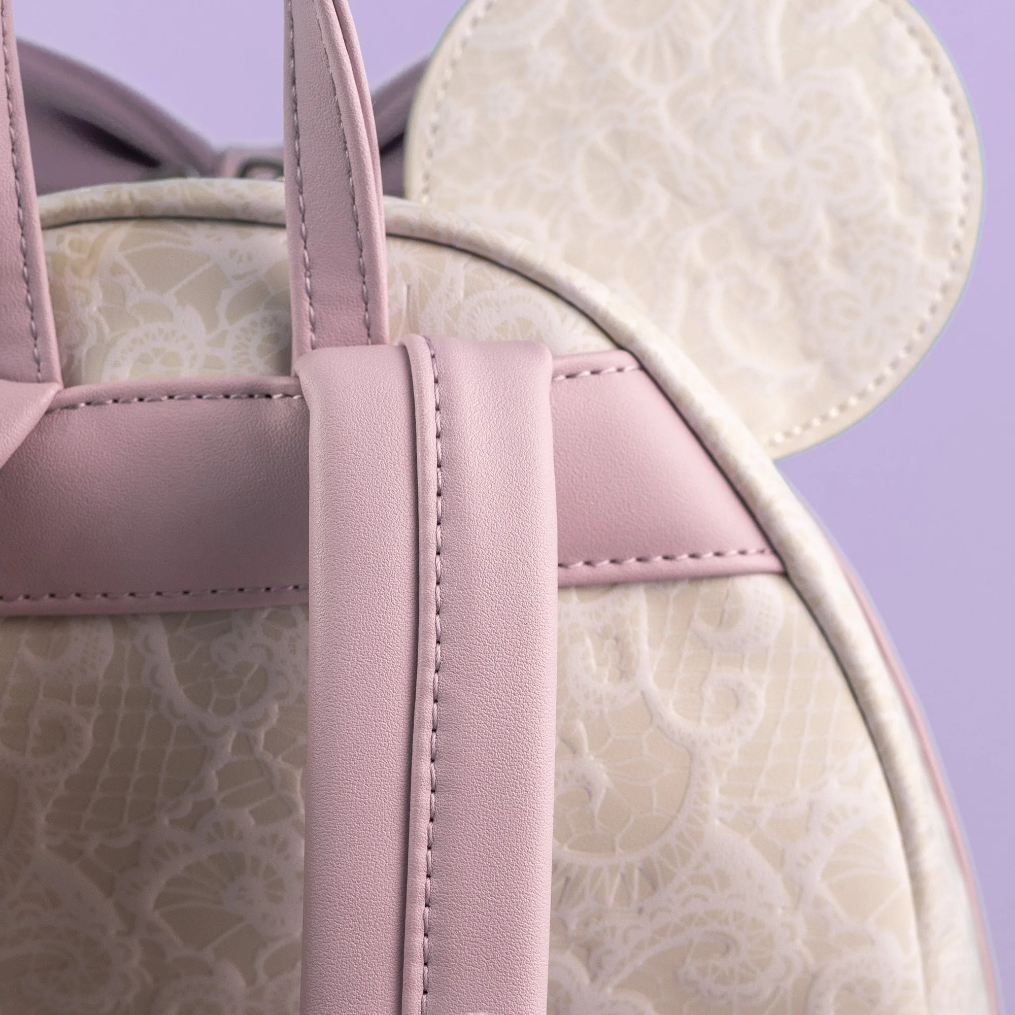 Loungefly x Disney Minnie Mouse Floral Wedding Bouquet Mini Backpack