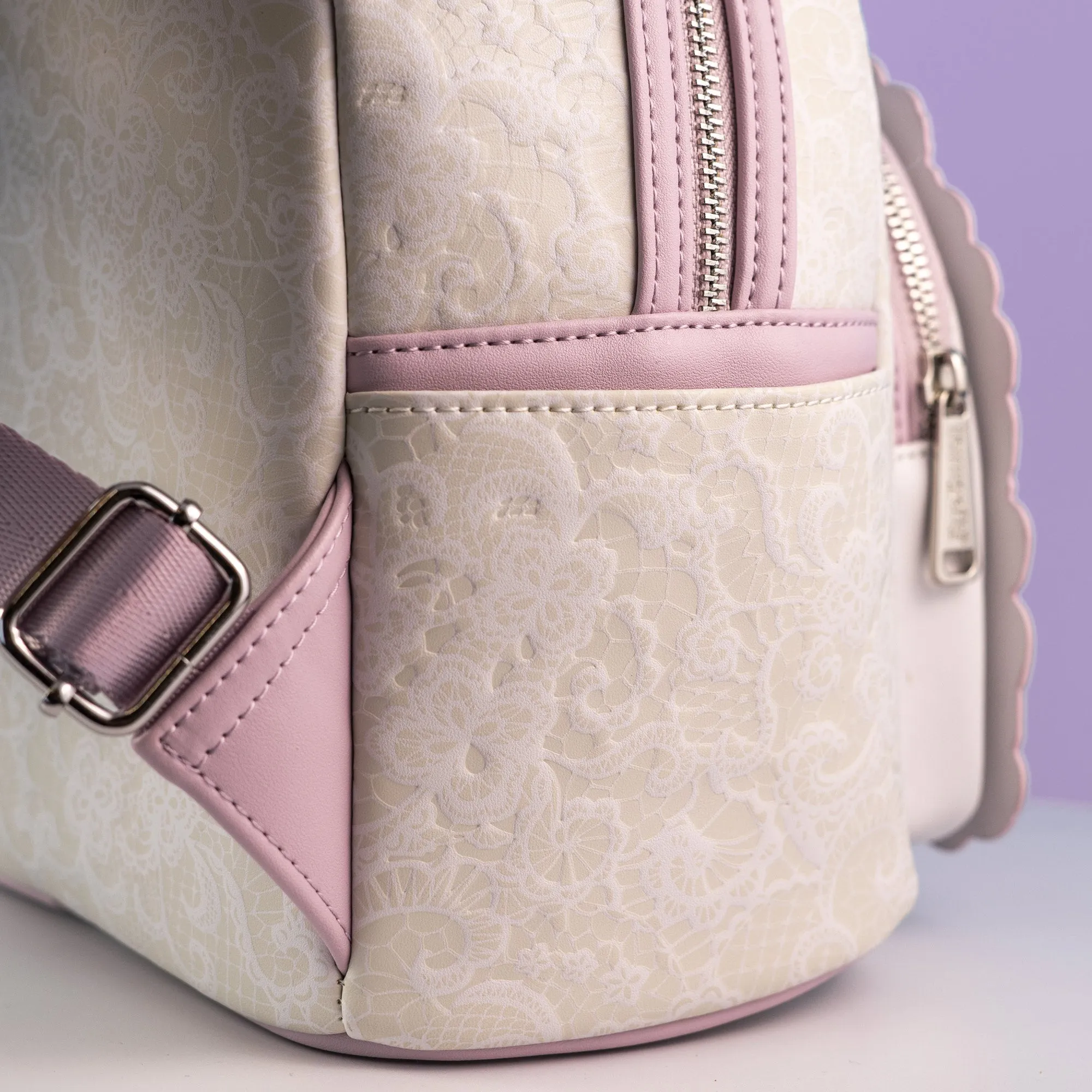 Loungefly x Disney Minnie Mouse Floral Wedding Bouquet Mini Backpack