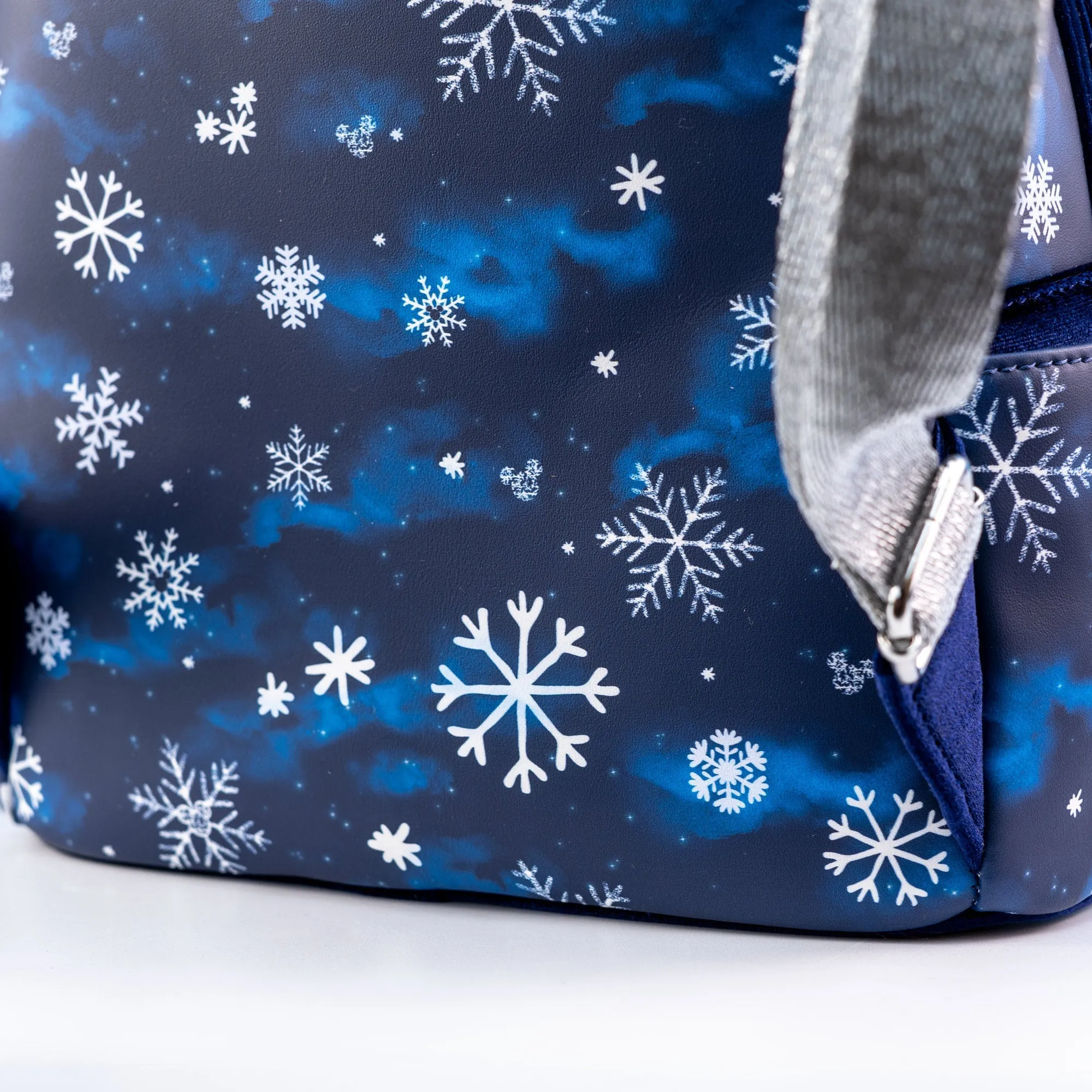 Loungefly x Disney Minnie Mouse Velvet Snowflakes Mini Backpack
