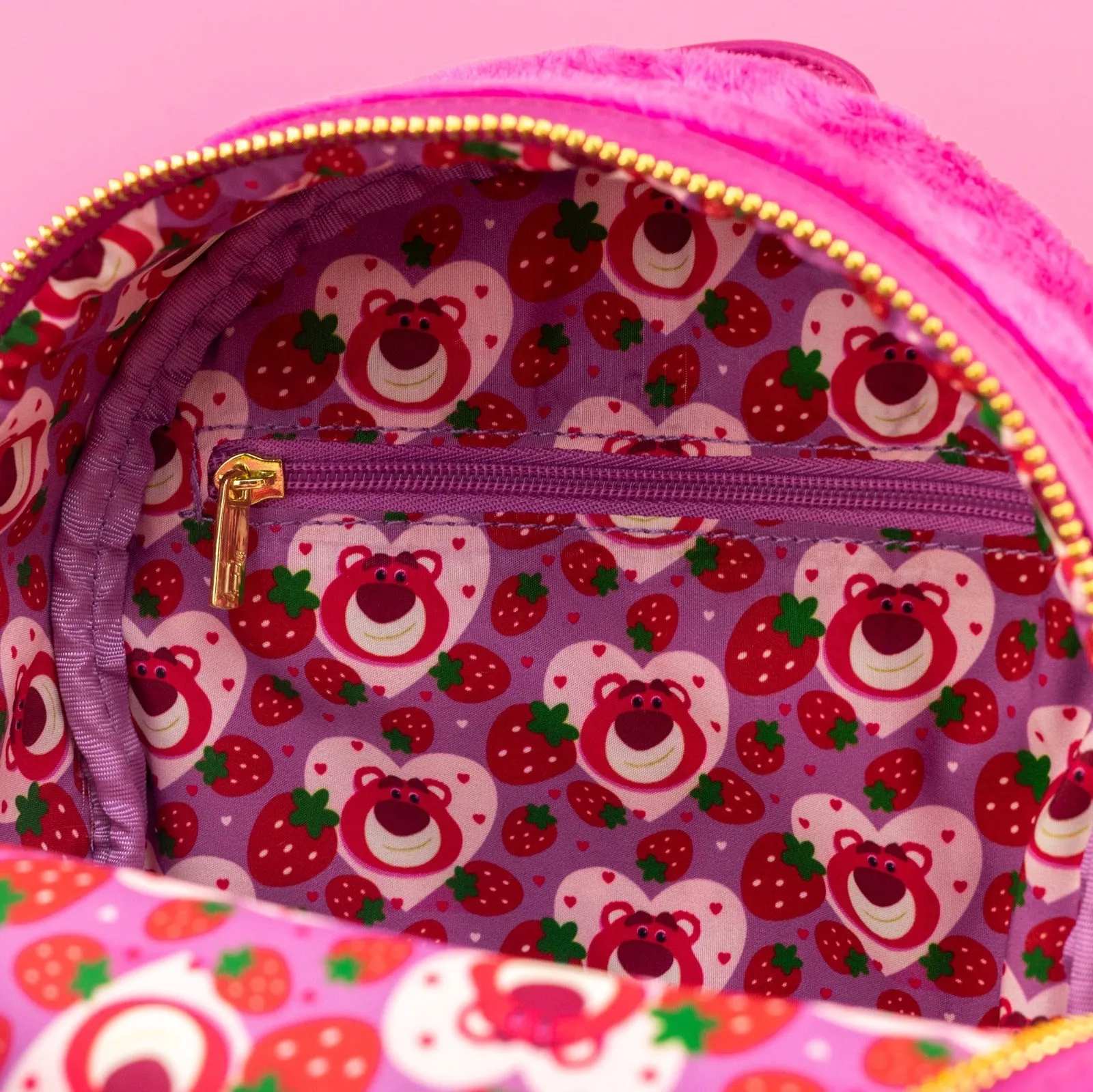 Loungefly x Disney Pixar Toy Story Lotso Sherpa Mini Backpack