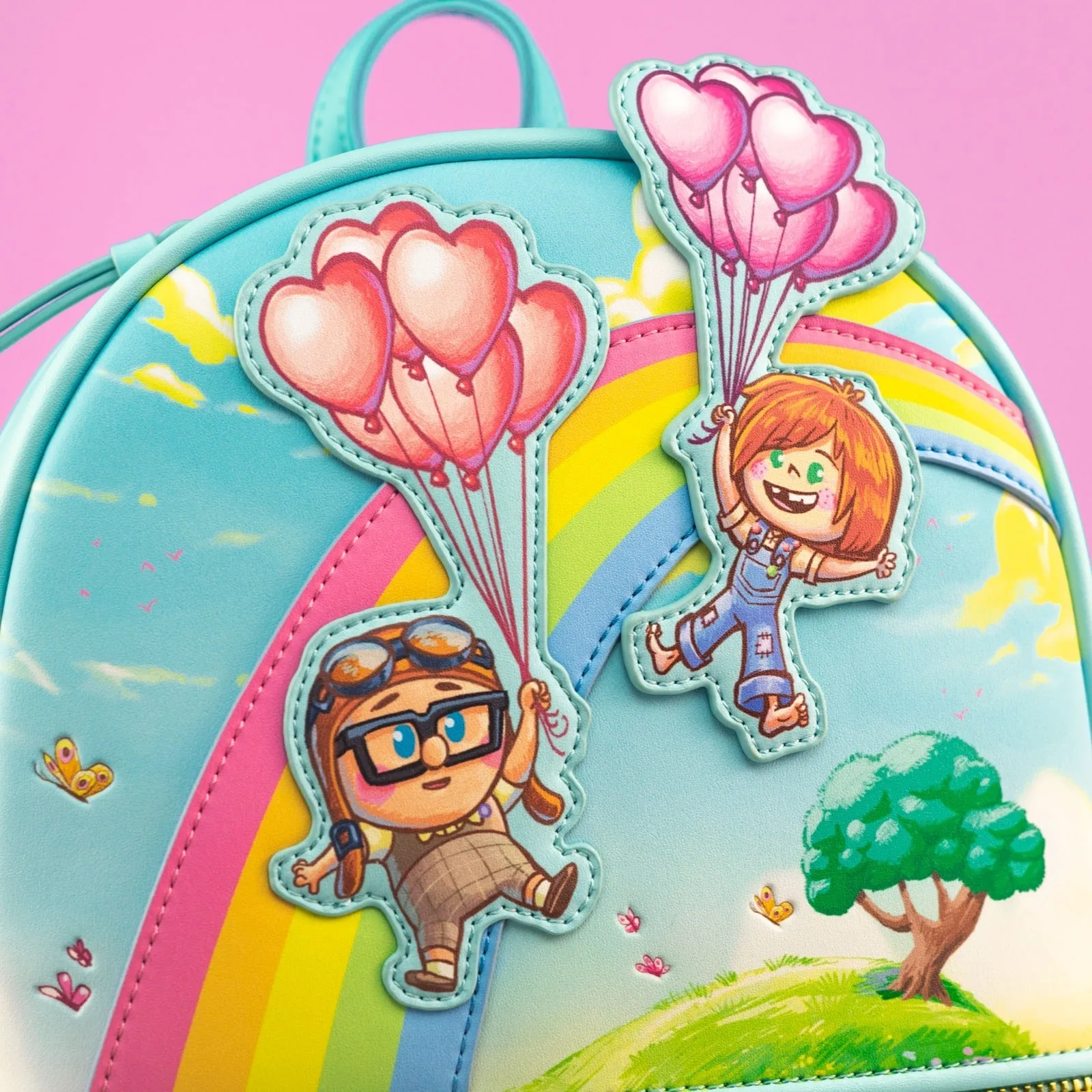 Loungefly x Disney Pixar Up Carl and Ellie Love Heart Balloons Mini Backpack