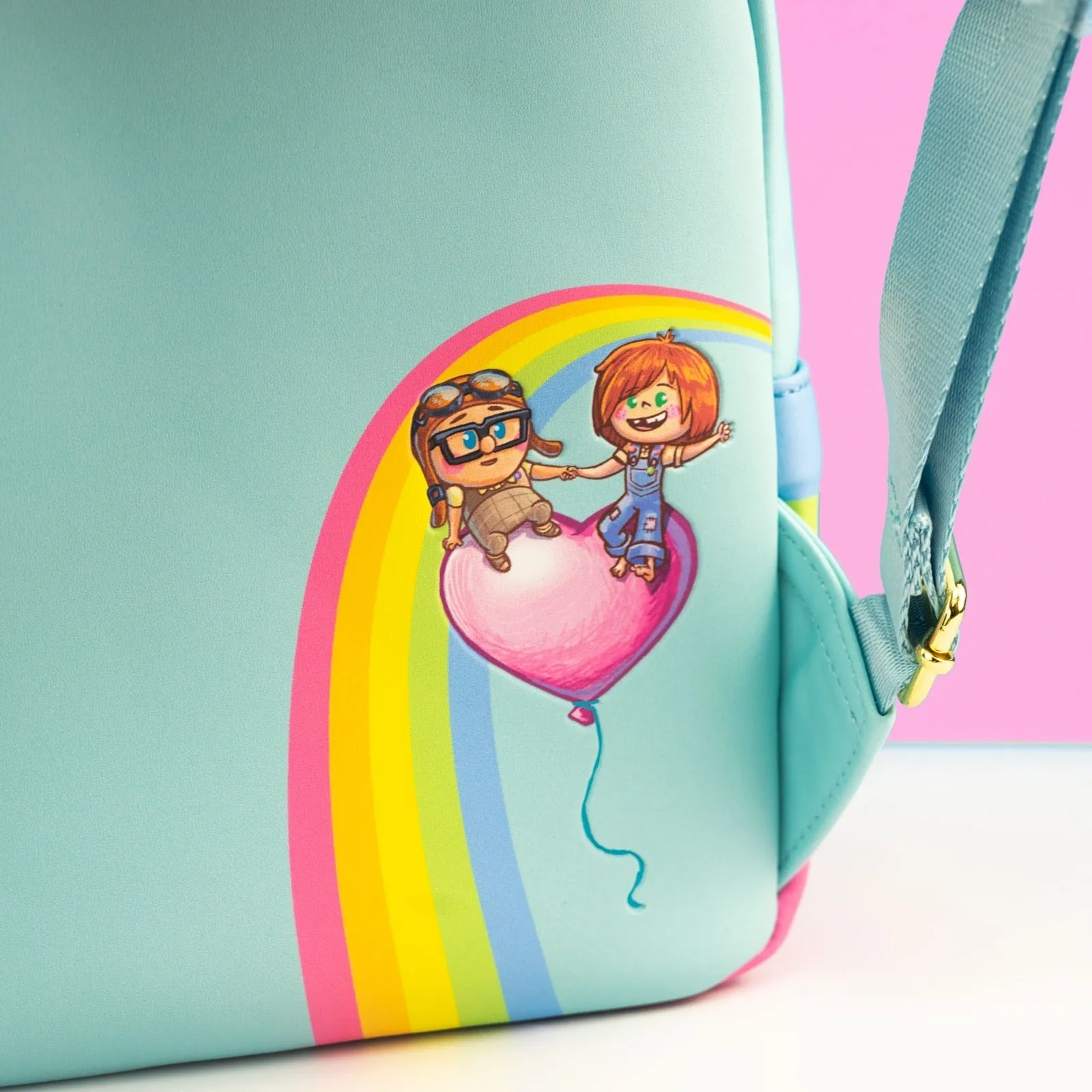 Loungefly x Disney Pixar Up Carl and Ellie Love Heart Balloons Mini Backpack