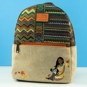 Loungefly x Disney Pocahontas and Meeko Woven Mini Backpack