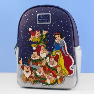 Loungefly x Disney Snow White and the Seven Dwarfs Christmas Scene Backpack