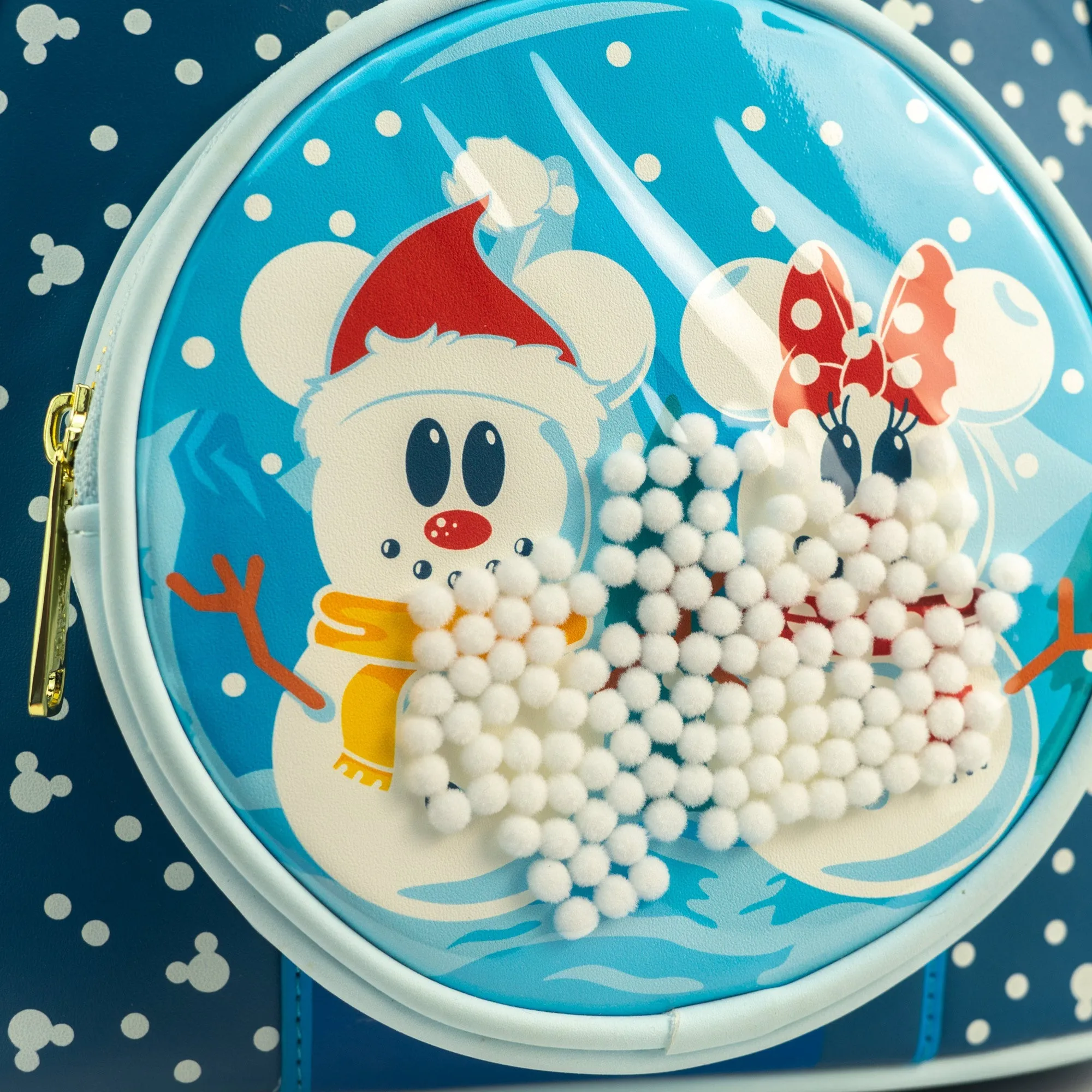 Loungefly x Disney Snowman Minnie Mickey Mouse Snow Globe Mini Backpack