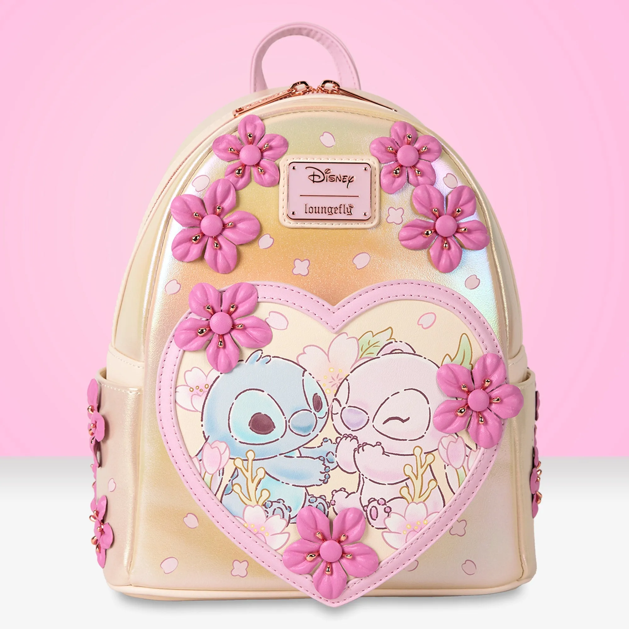 Loungefly x Disney Stitch Cherry Blossom Mini Backpack