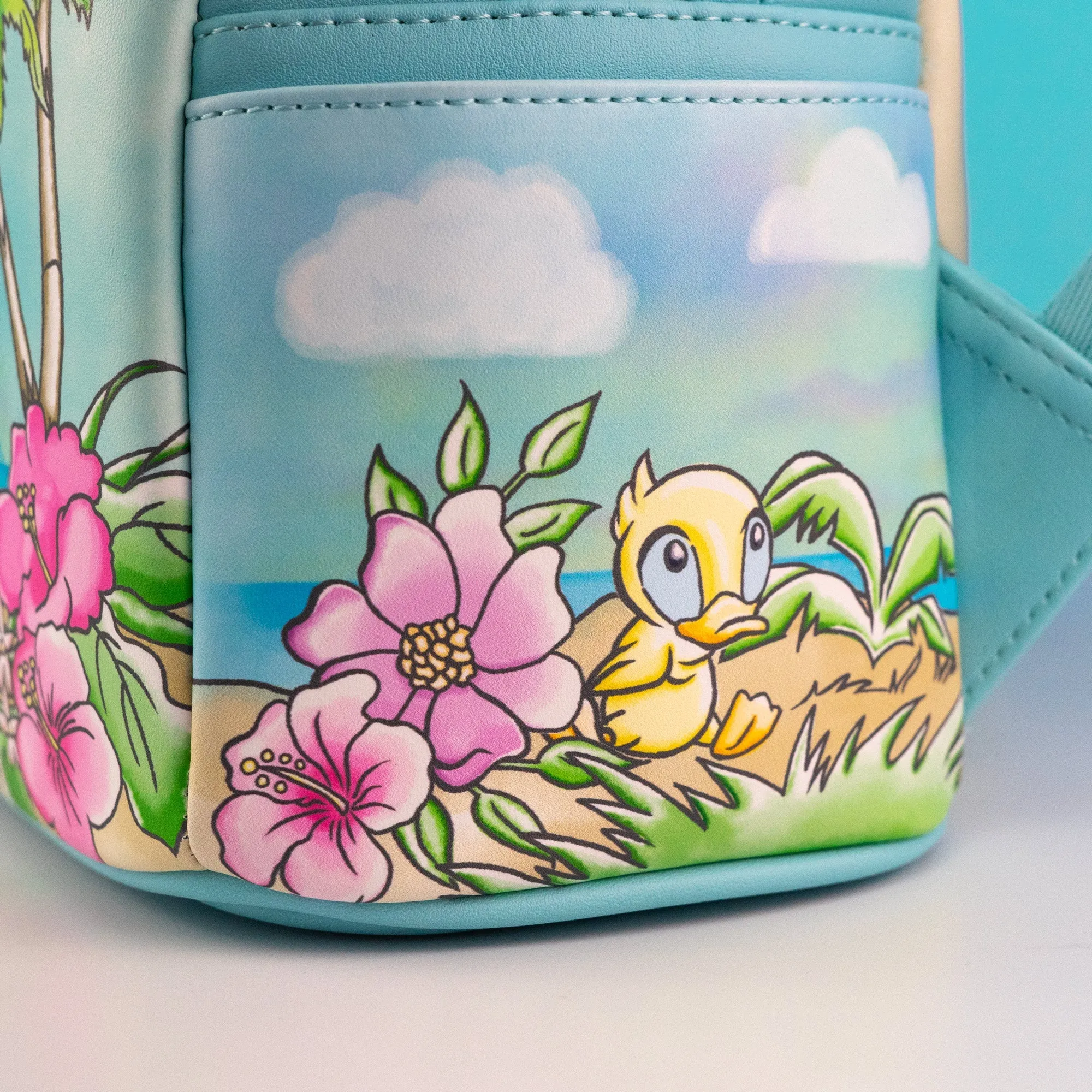 Loungefly x Disney Stitch with Ducklings Tropical Mini Backpack