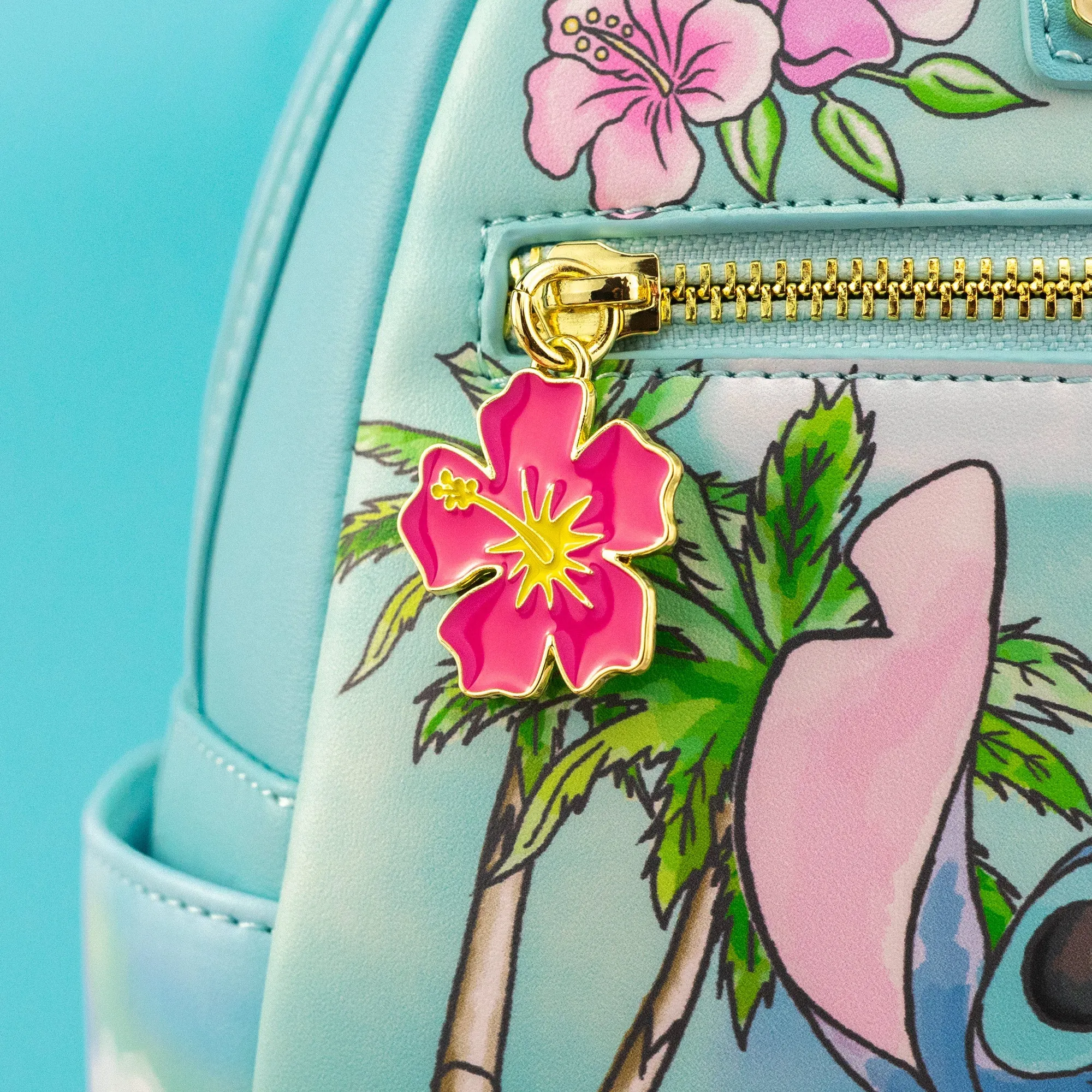 Loungefly x Disney Stitch with Ducklings Tropical Mini Backpack