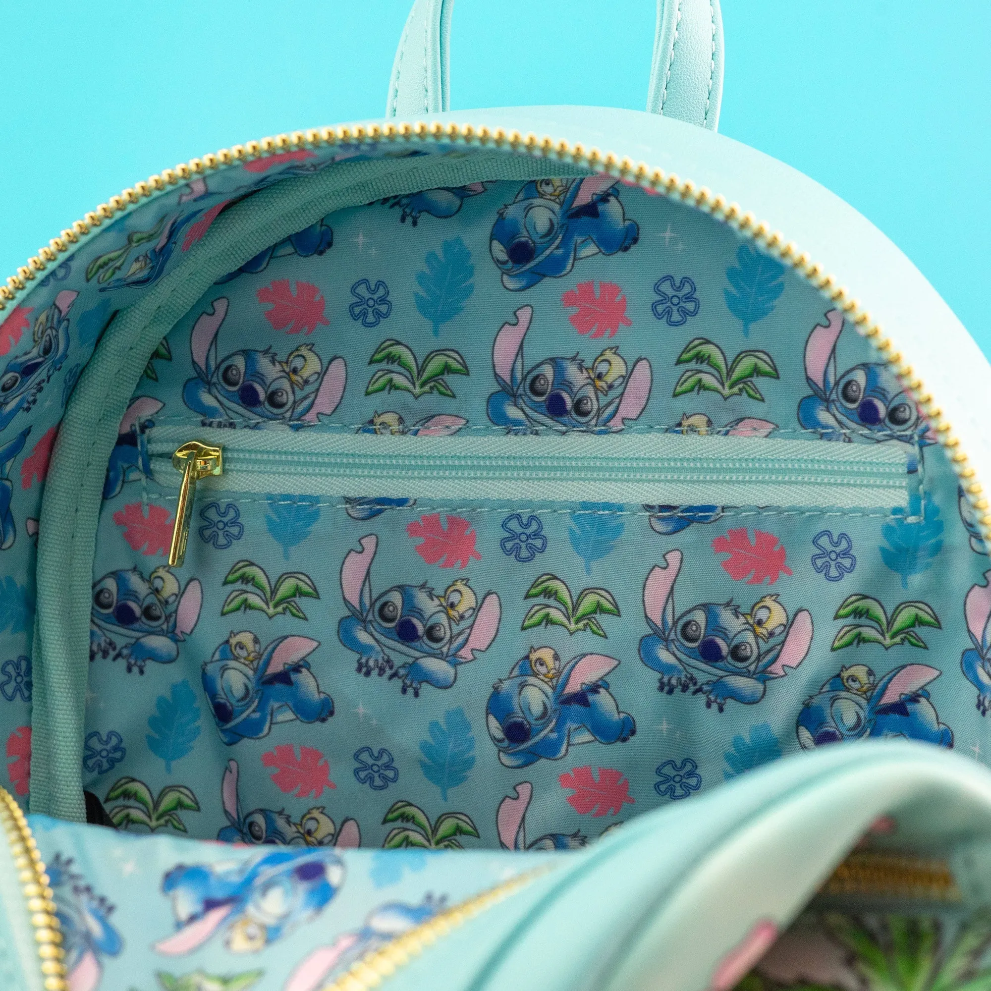 Loungefly x Disney Stitch with Ducklings Tropical Mini Backpack
