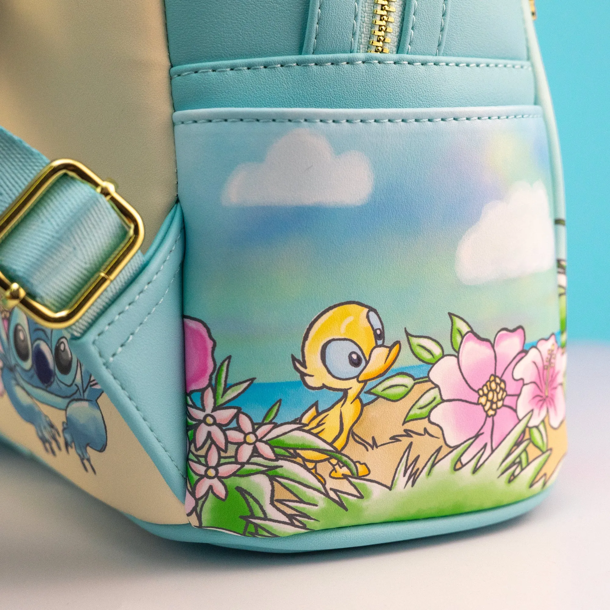 Loungefly x Disney Stitch with Ducklings Tropical Mini Backpack