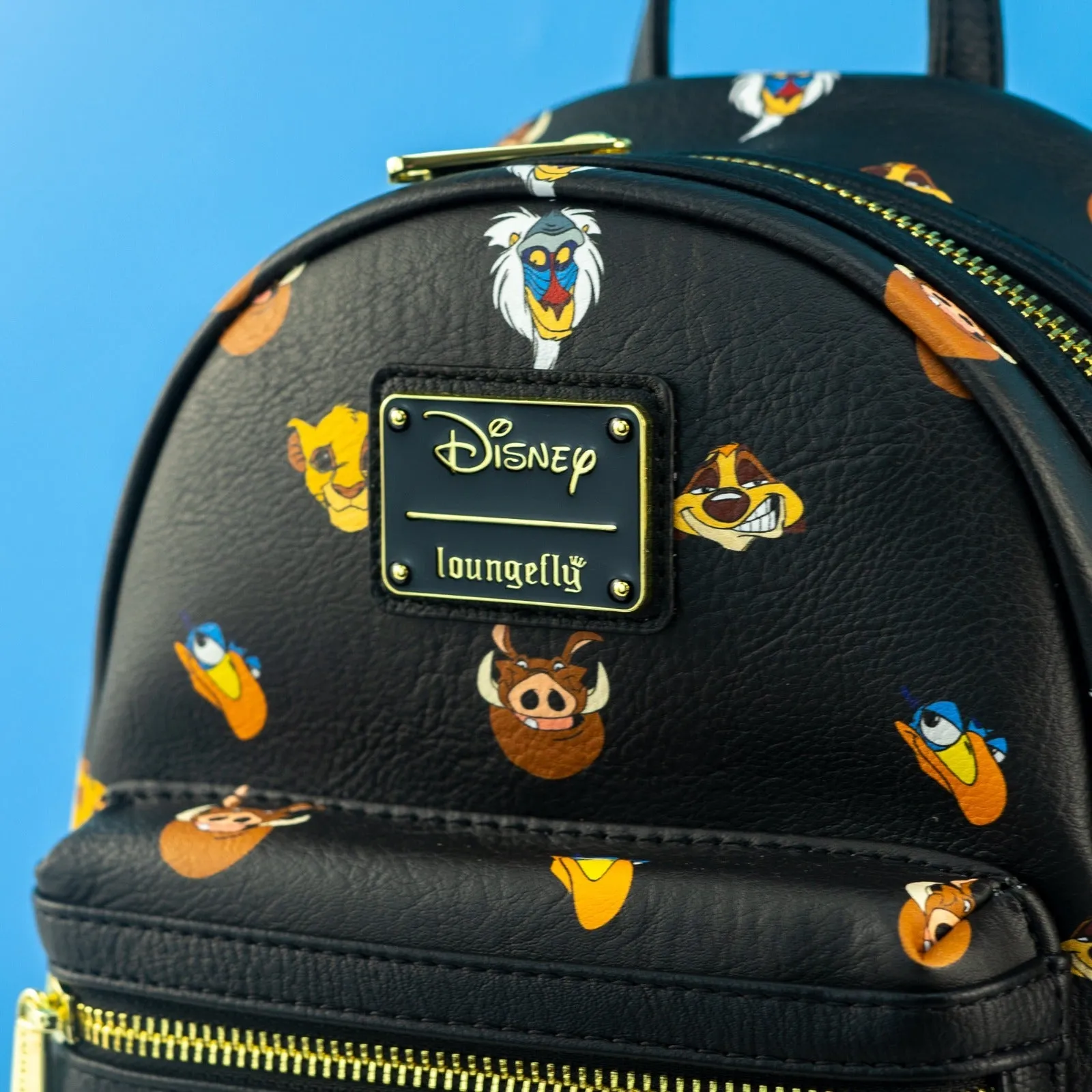 Loungefly x Disney The Lion King Character Faces AOP Mini Backpack