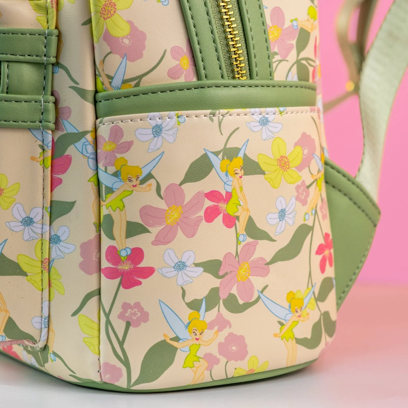 Loungefly x Disney Tinkerbell Pastel Flowers AOP Mini Backpack