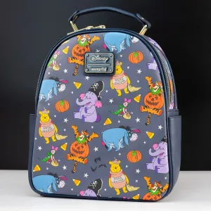Loungefly x Disney Winnie the Pooh Characters at Halloween AOP Mini Backpack
