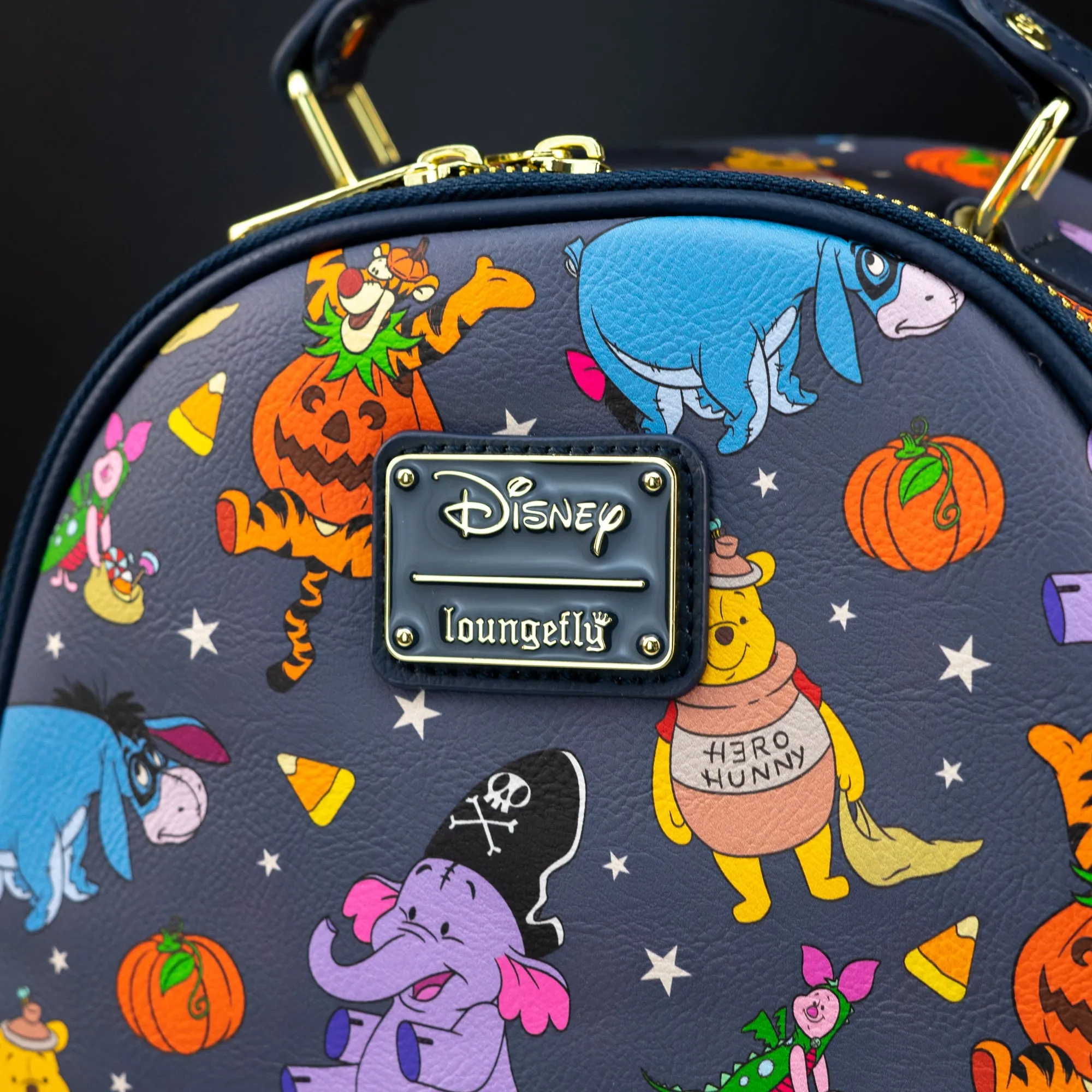 Loungefly x Disney Winnie the Pooh Characters at Halloween AOP Mini Backpack