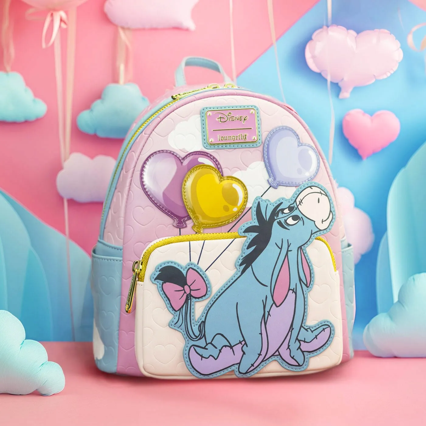 Loungefly x Disney Winnie the Pooh Eeyore Heart Balloons Mini Backpack