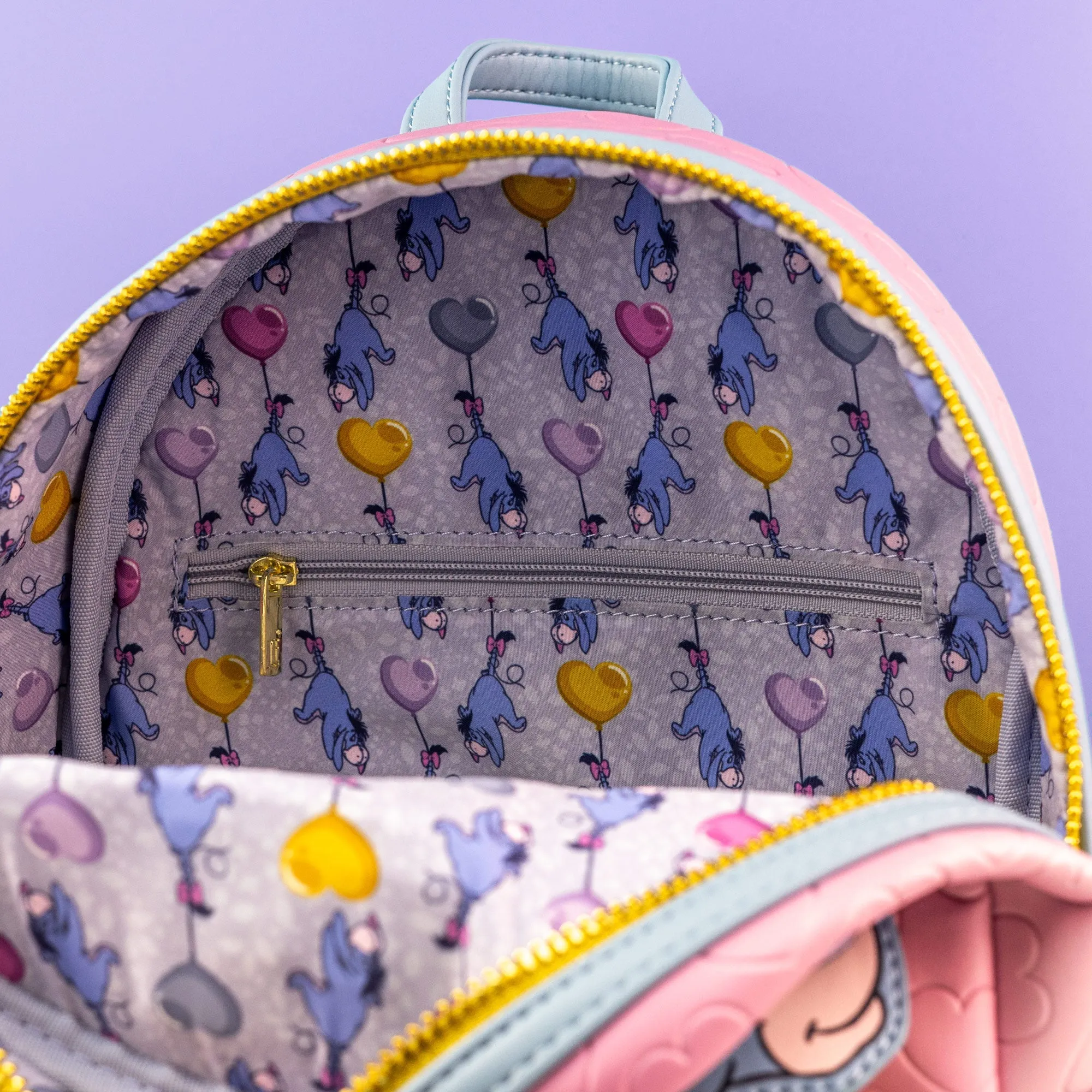 Loungefly x Disney Winnie the Pooh Eeyore Heart Balloons Mini Backpack