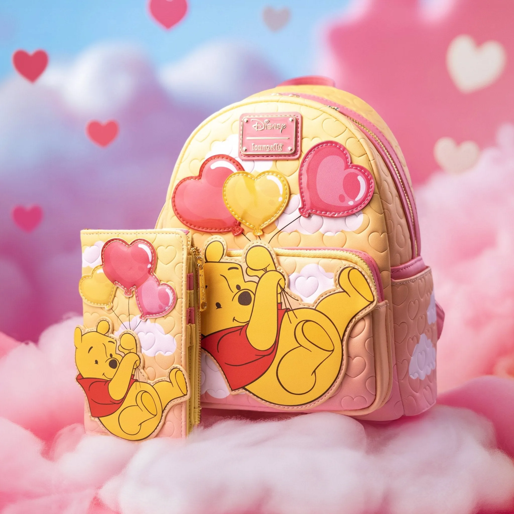 Loungefly x Disney Winnie the Pooh Heart Balloons Mini Backpack