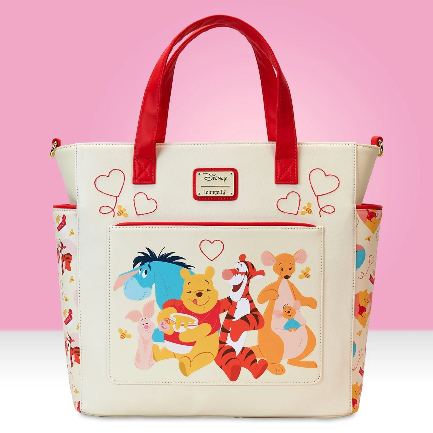 Loungefly x Disney Winnie the Pooh Love Convertible Backpack and Tote Bag