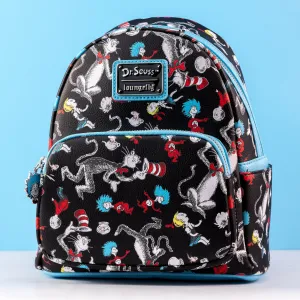 Loungefly x Dr. Seuss The Cat in the Hat AOP Mini Backpack