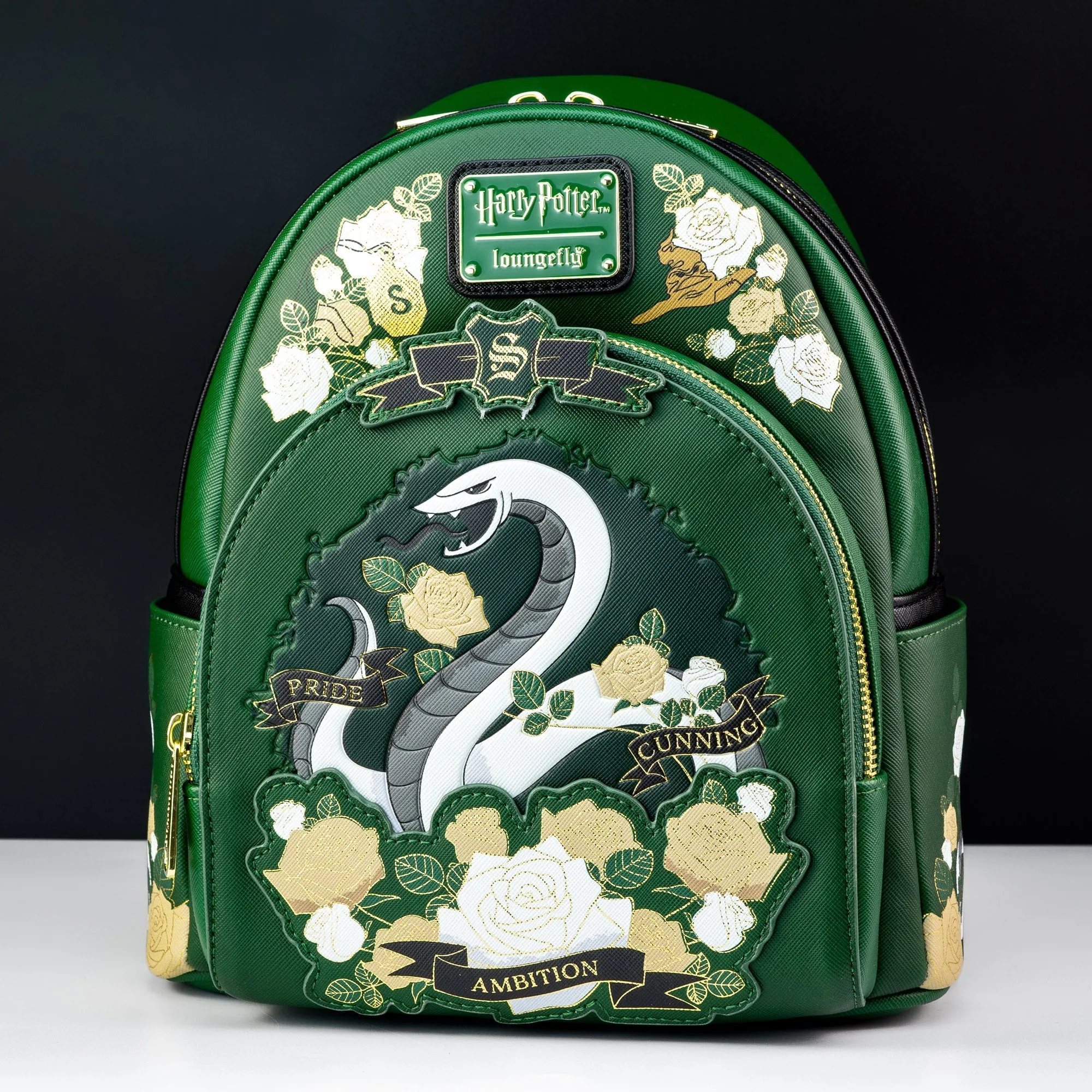 Loungefly x Harry Potter Slytherin House Tattoo Mini Backpack