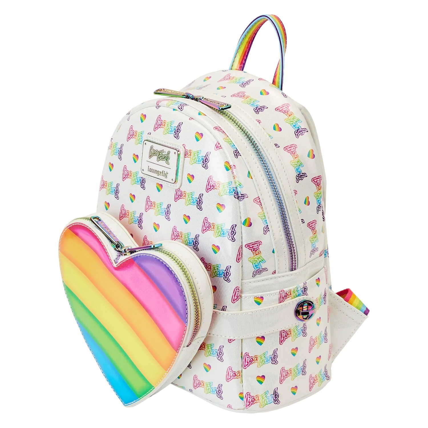 Loungefly x Lisa Frank Rainbow Heart Mini Backpack