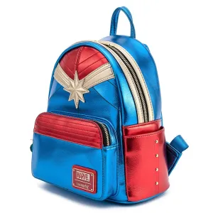 Loungefly X Marvel Classic Captain Marvel Metallic Mini Backpack