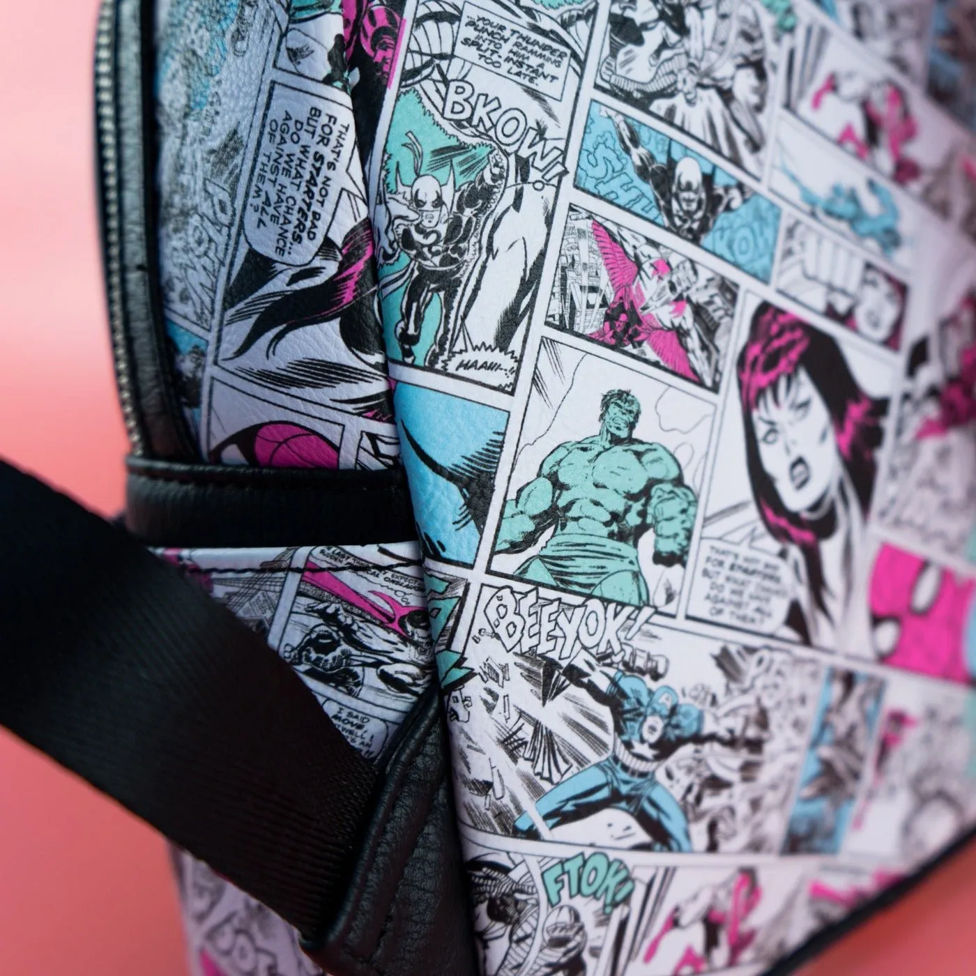 Loungefly x Marvel Classic Comic Strip Print Mini Backpack