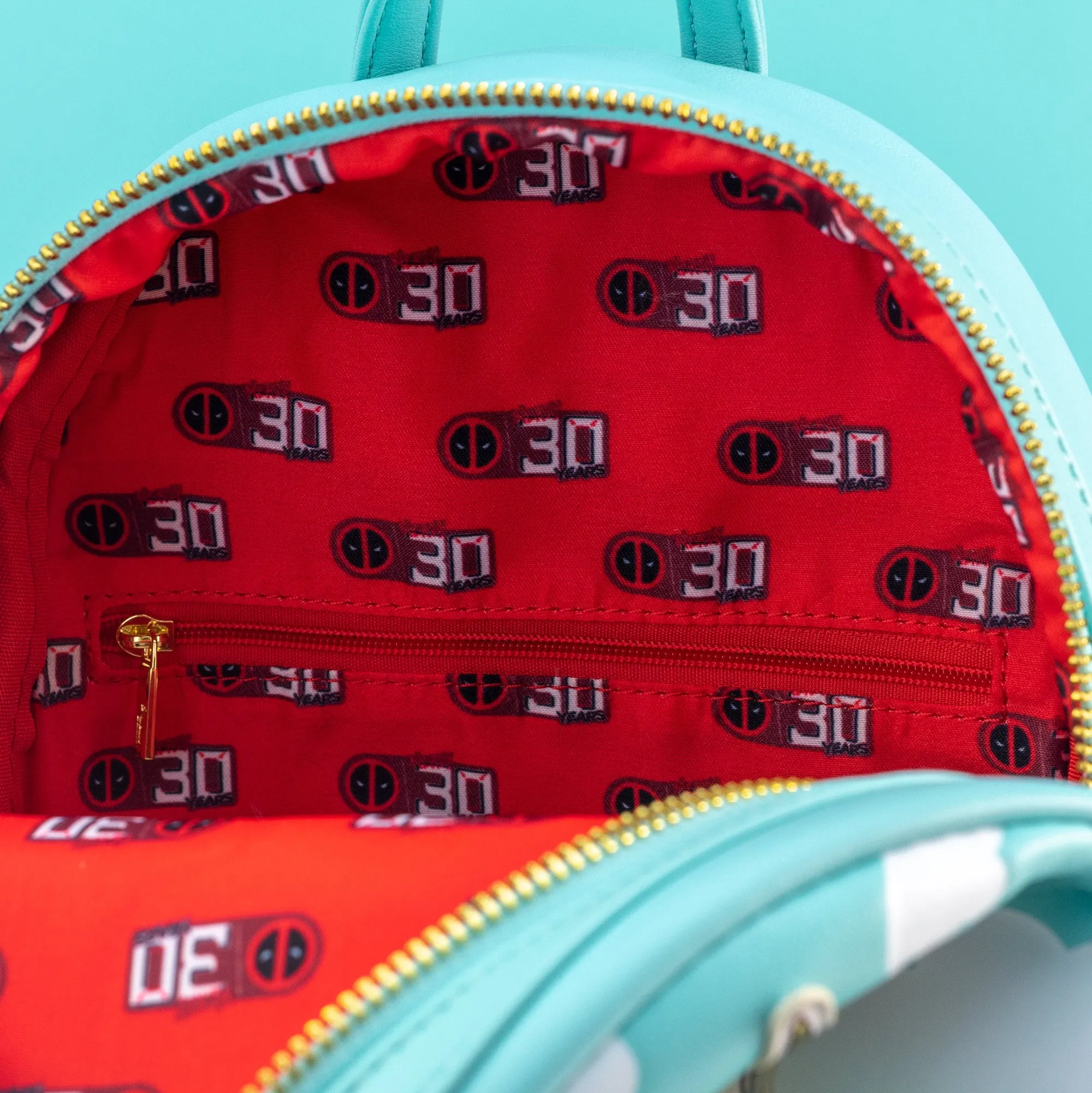 Loungefly x Marvel Deadpool 30th Anniversary Unicorn Rainbow Mini Backpack