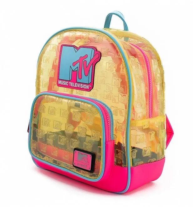 Loungefly x MTV Clear Neon Backpack