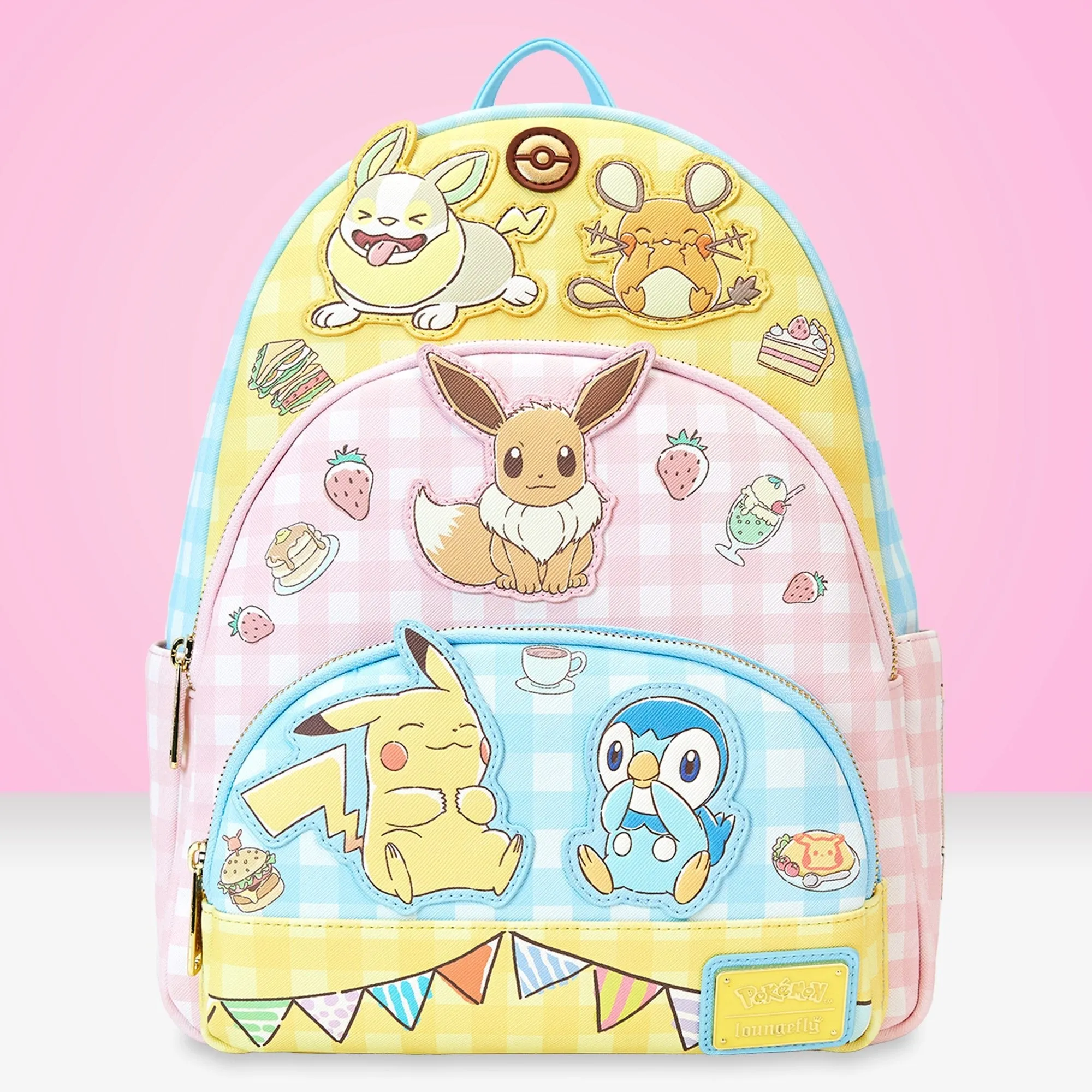 Loungefly x Pokemon Cafe Triple Pocket Backpack