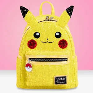 Loungefly x Pokemon Pikachu Sequin Mini Backpack