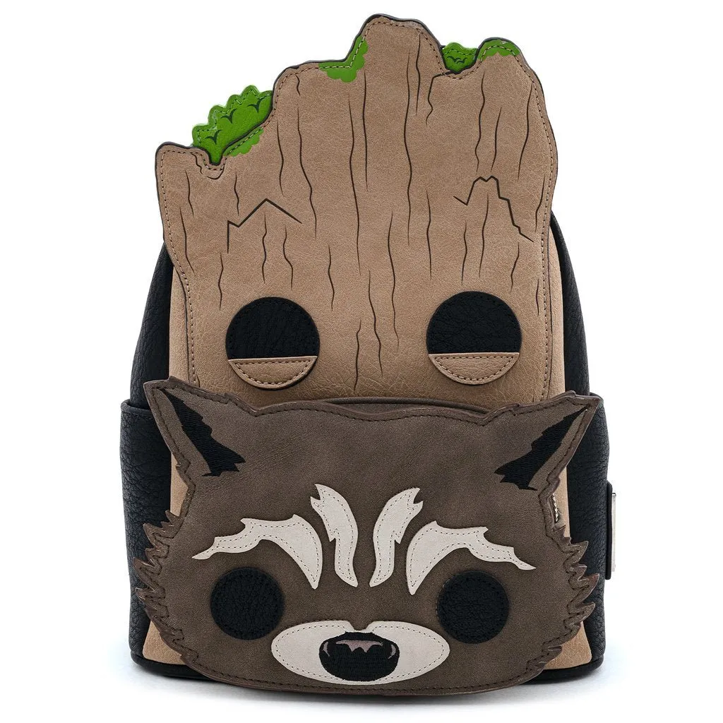 Loungefly x Pop! Marvel GotG Groot & Rocket Mini Backpack