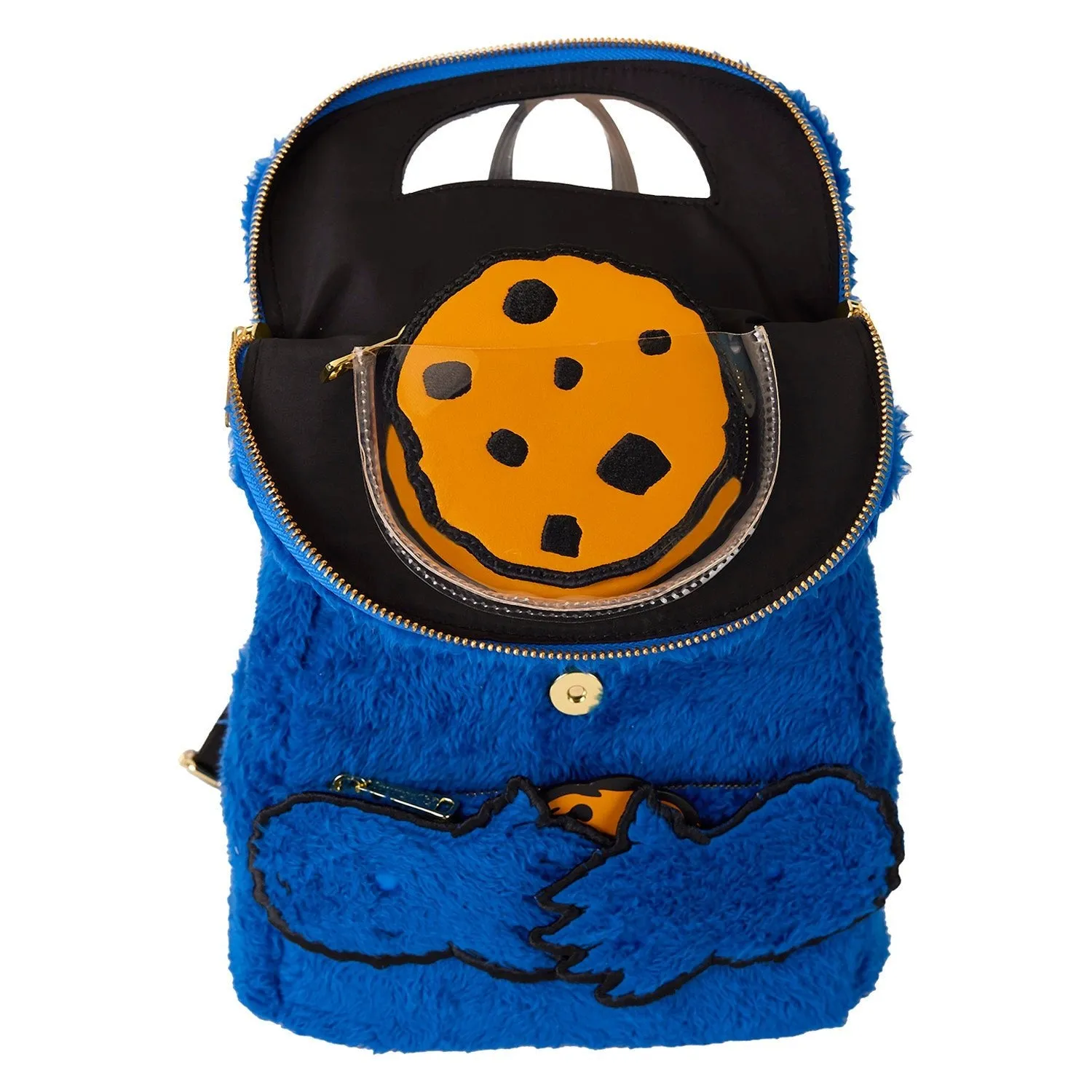Loungefly x Sesame Street Cookie Monster Plush Mini Backpack