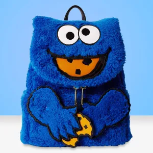 Loungefly x Sesame Street Cookie Monster Plush Mini Backpack