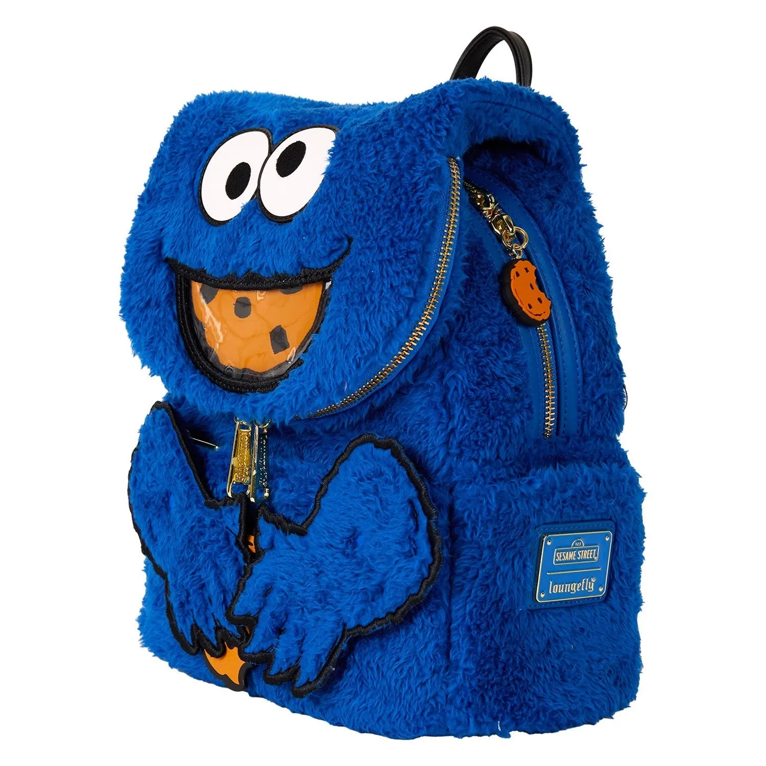 Loungefly x Sesame Street Cookie Monster Plush Mini Backpack