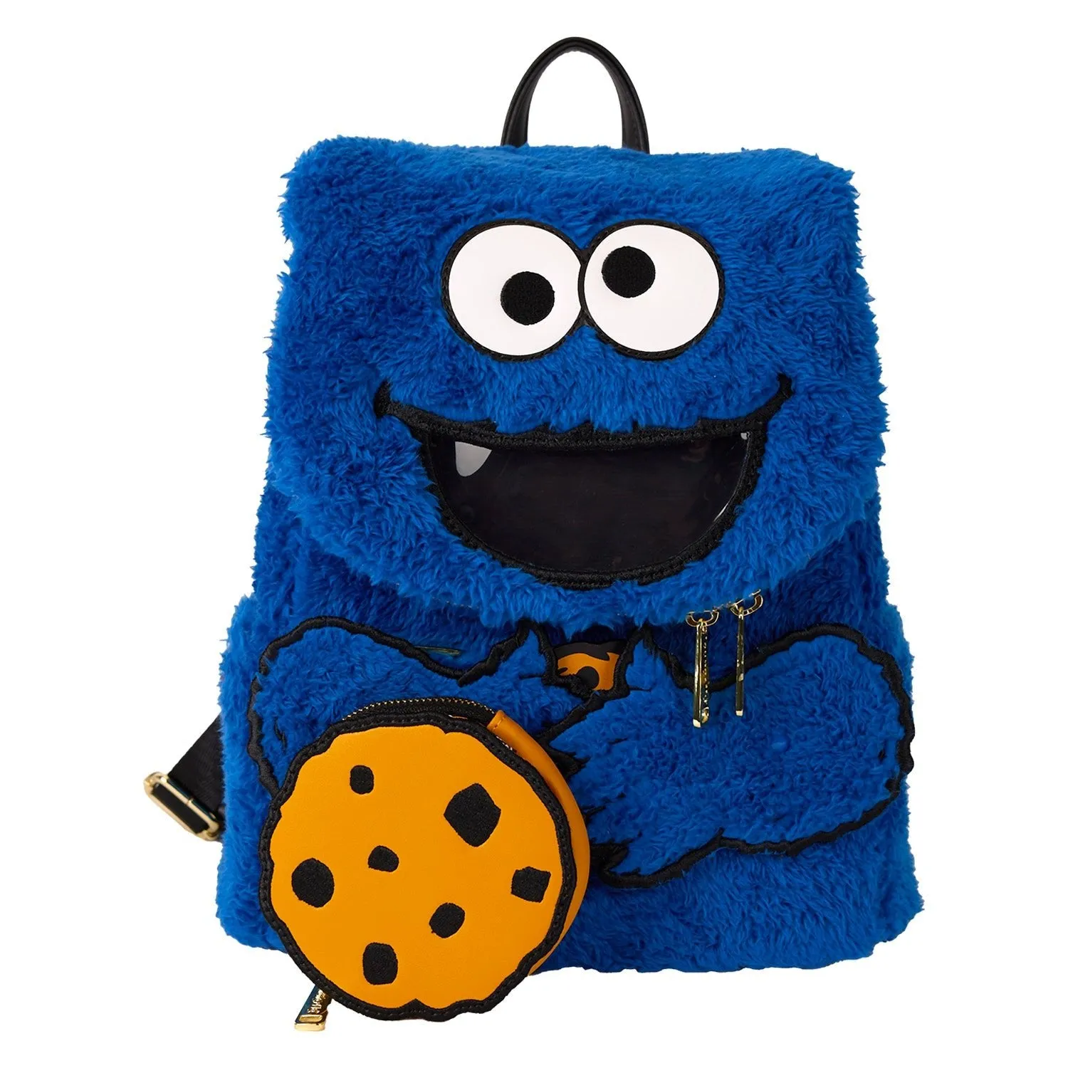 Loungefly x Sesame Street Cookie Monster Plush Mini Backpack
