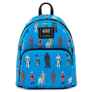 Loungefly x Star Wars Action Figures Line Up Mini Backpack