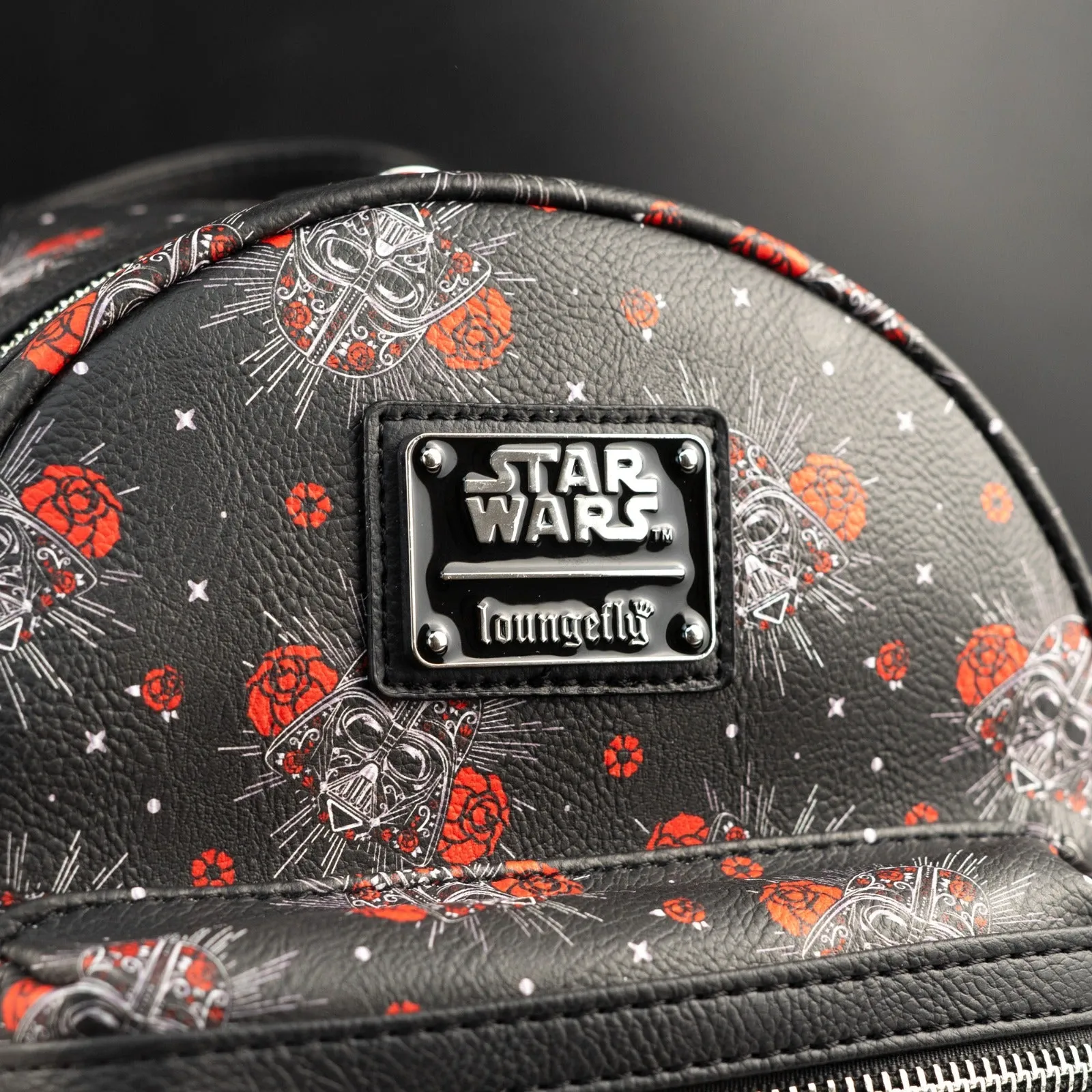Loungefly x Star Wars Darth Vader Sugar Skull Rose Print Mini Backpack