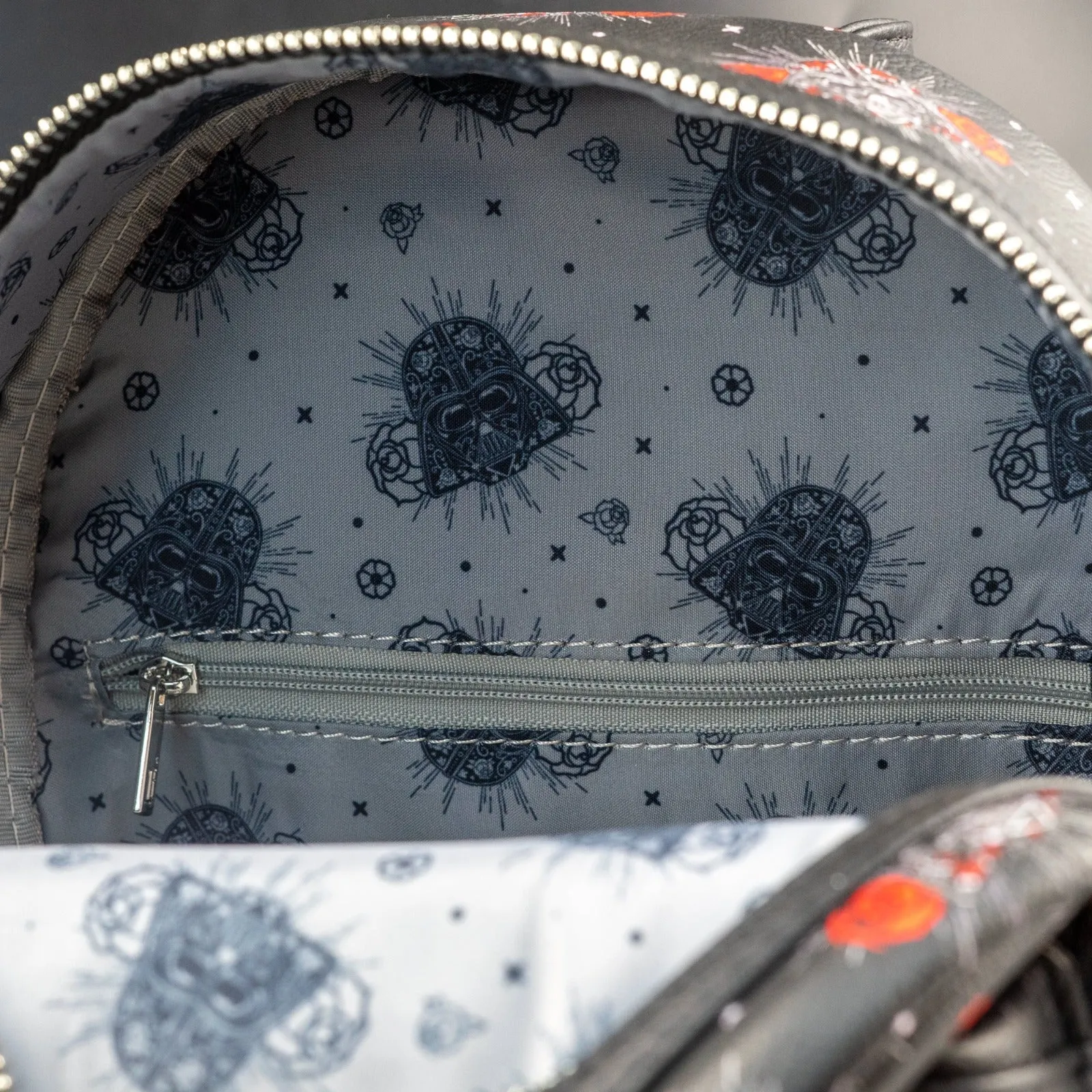 Loungefly x Star Wars Darth Vader Sugar Skull Rose Print Mini Backpack