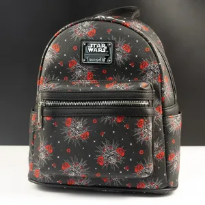 Loungefly x Star Wars Darth Vader Sugar Skull Rose Print Mini Backpack