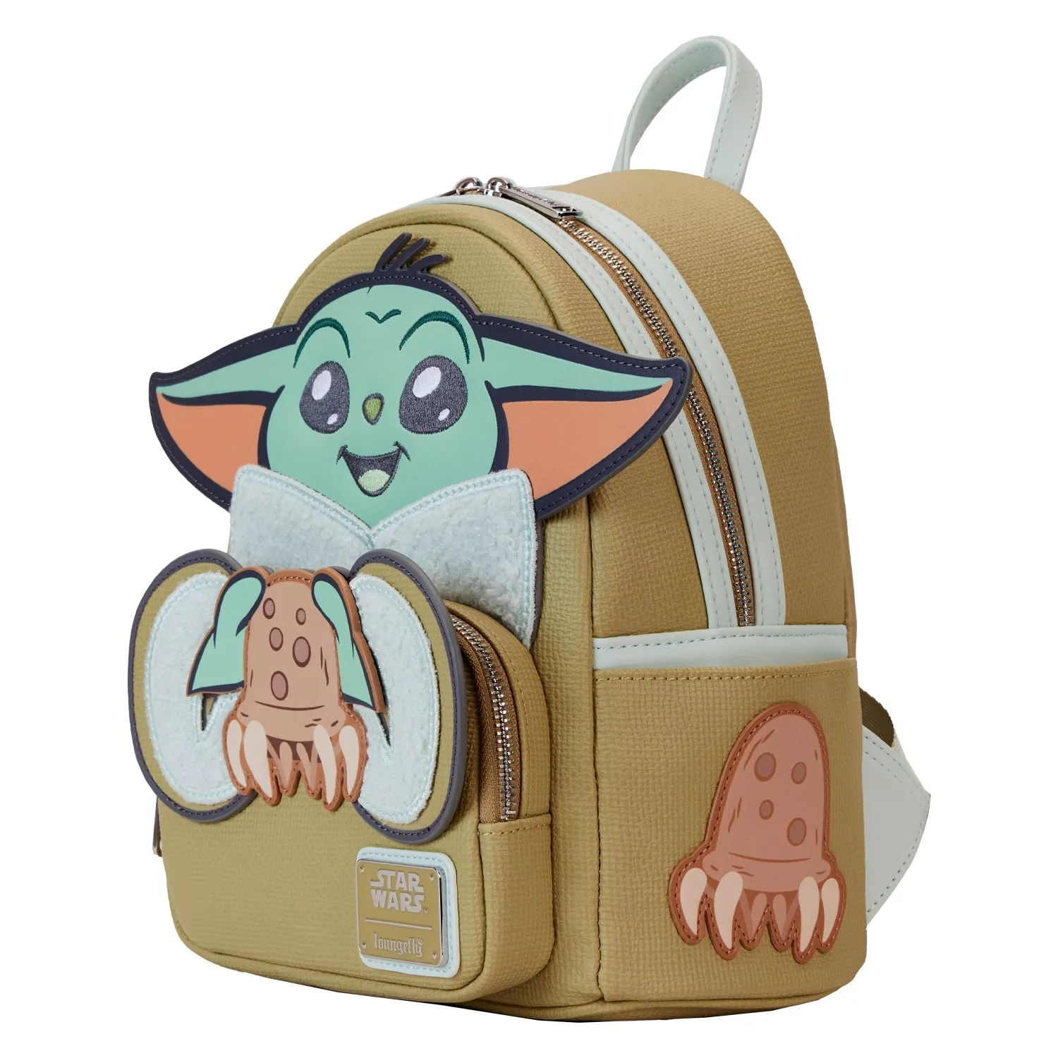 Loungefly x Star Wars The Mandalorian Grogu and Crabbies Cosplay Mini Backpack