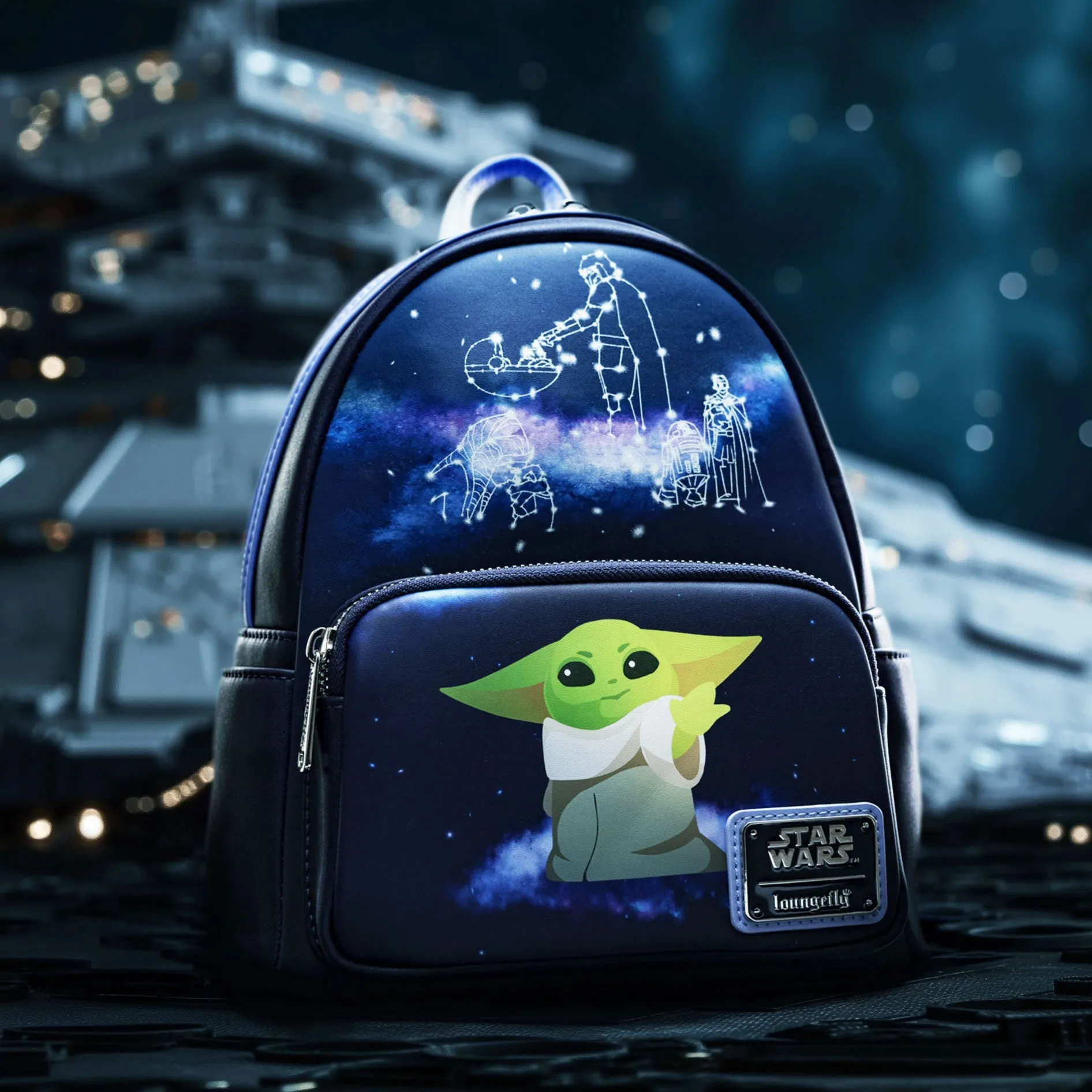 Loungefly x Star Wars The Mandalorian Grogu Constellations Mini Backpack