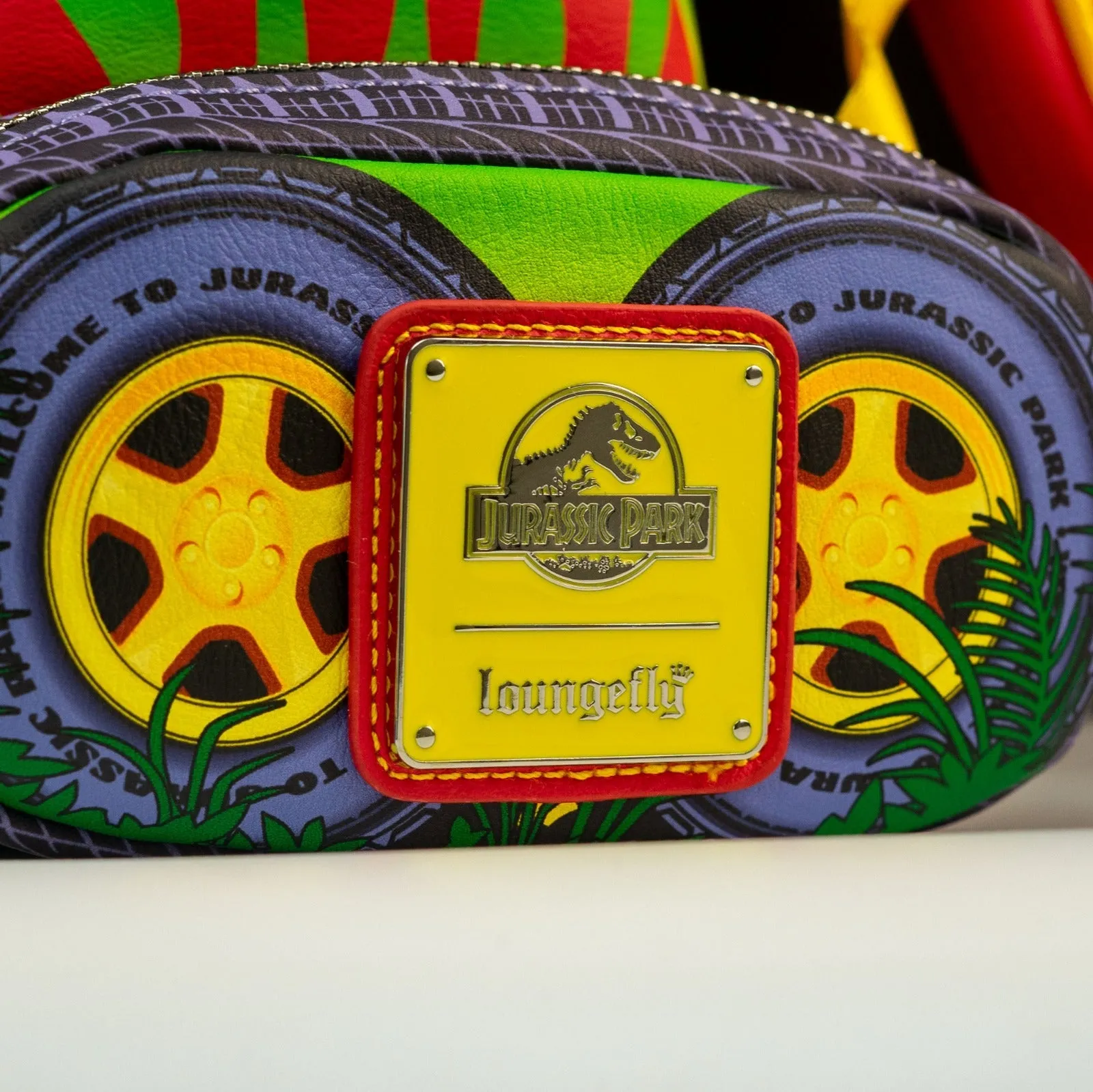 Loungefly x Universal Jurassic Park T-Rex Vehicle Escape Light Up Mini Backpack