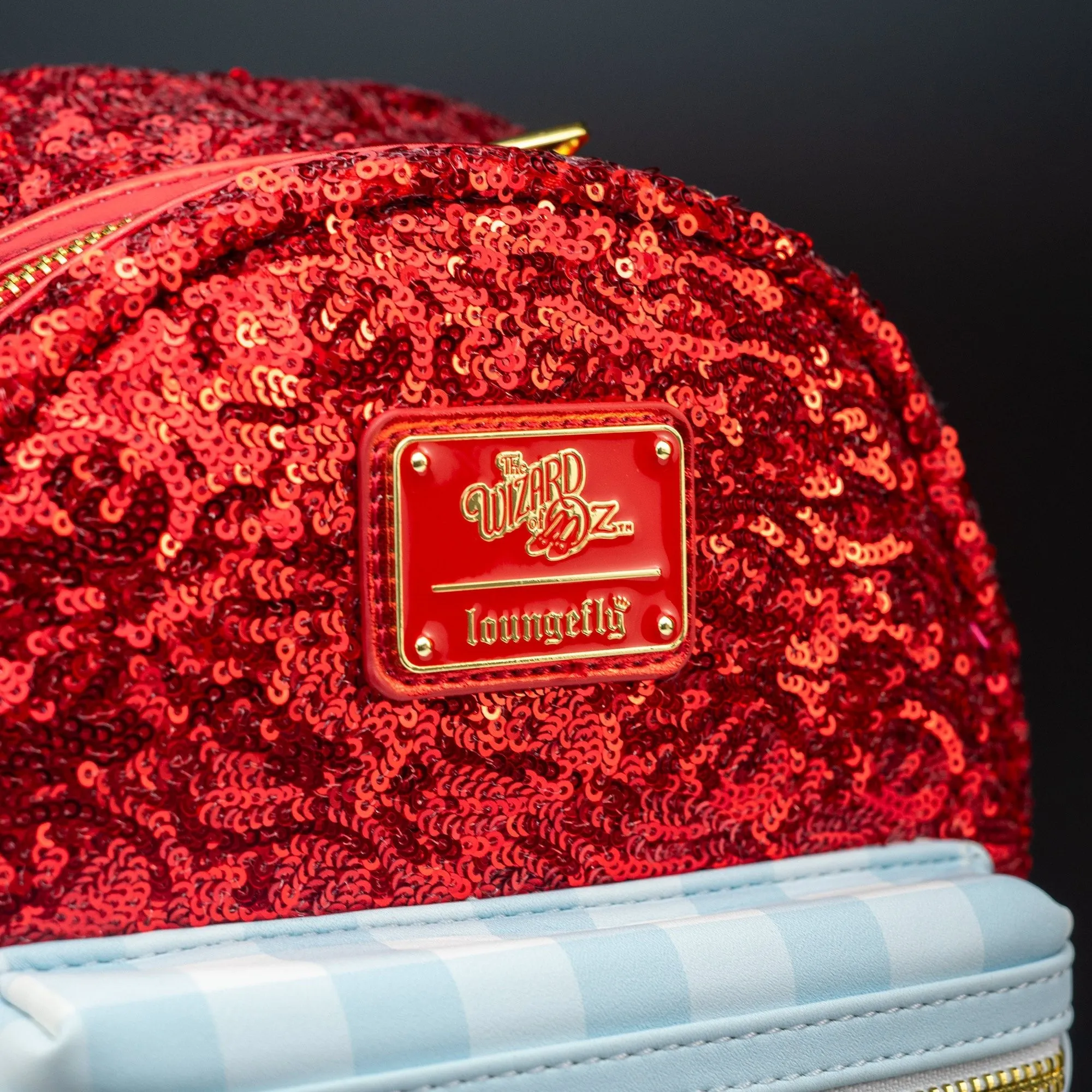 Loungefly x Wizard of Oz Ruby Slippers Sequin Mini Backpack