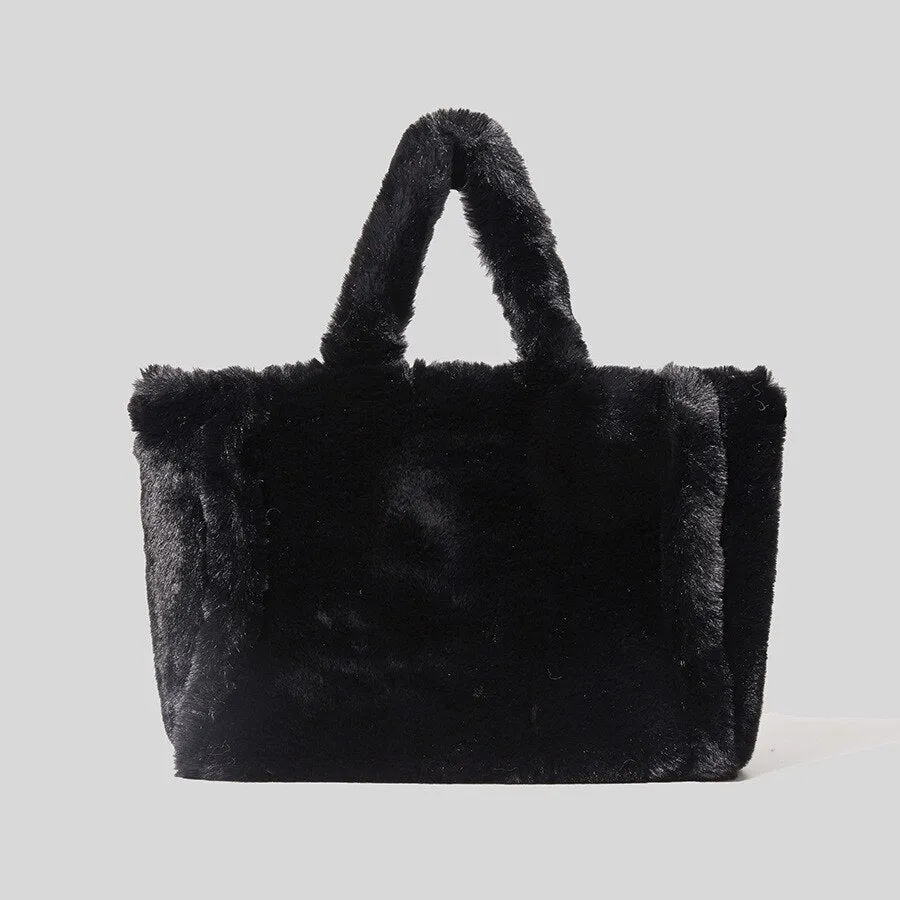 LUXURY FAUX FUR TOTE BAG