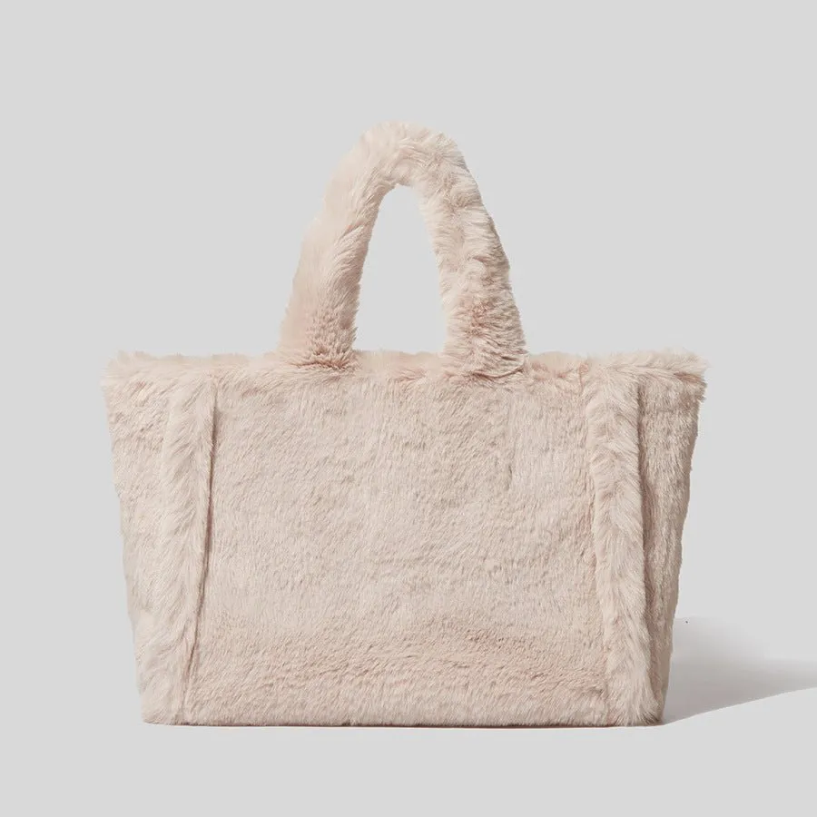 LUXURY FAUX FUR TOTE BAG