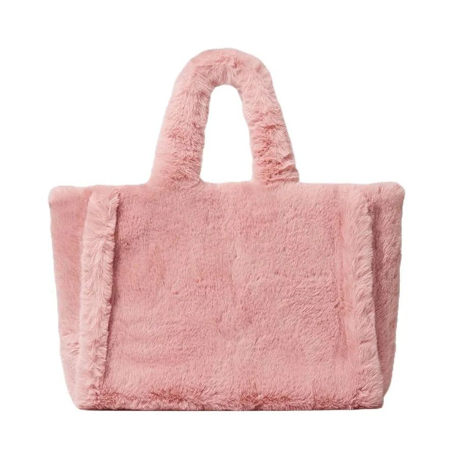 LUXURY FAUX FUR TOTE BAG