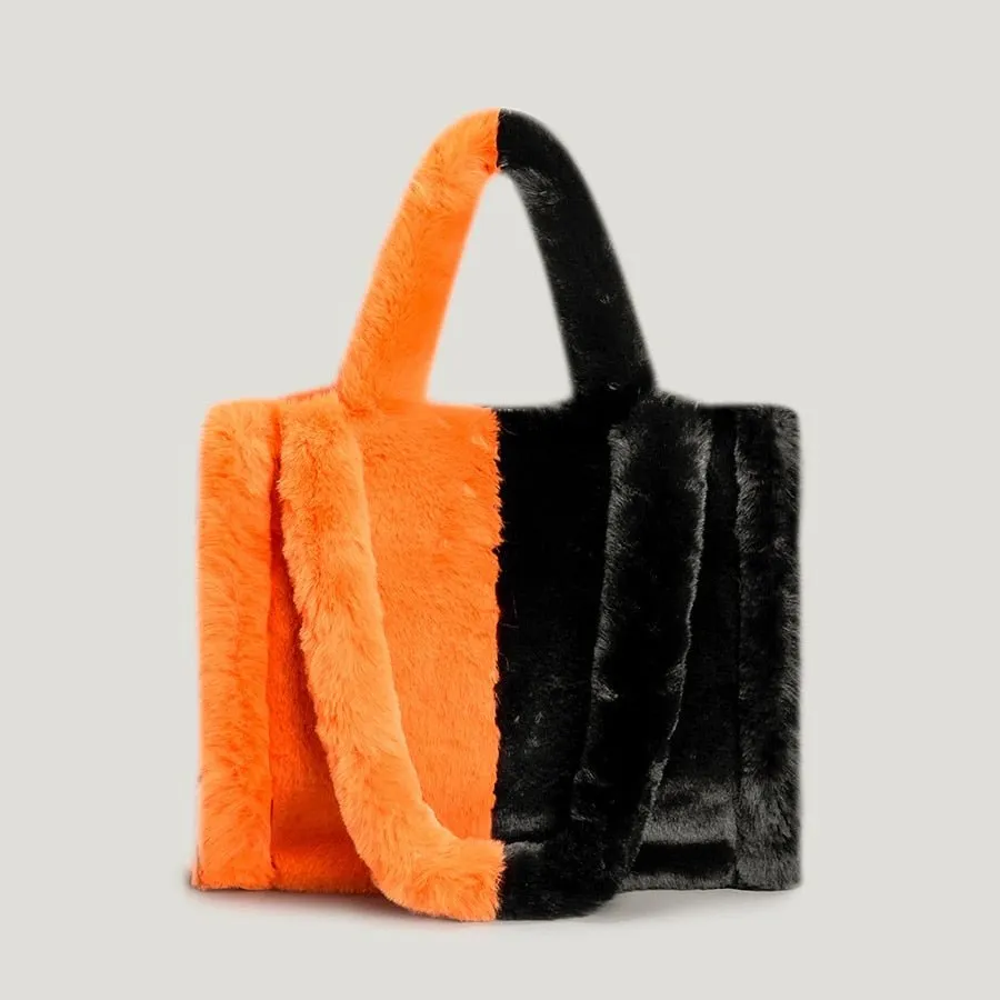 LUXURY FAUX FUR TOTE BAG