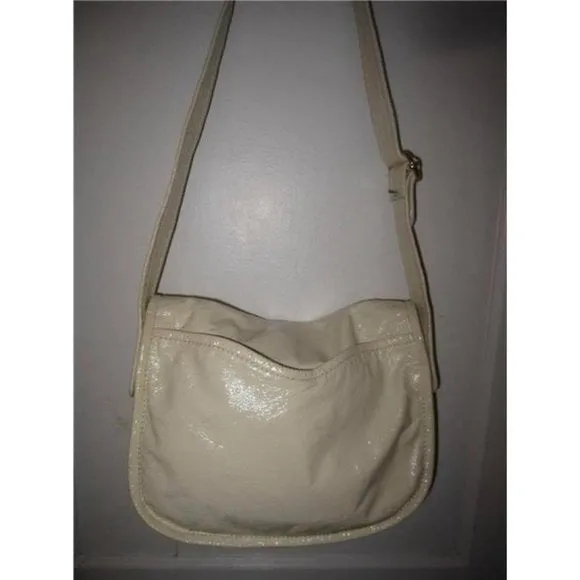 Marc Jacobs, NWT, ivory patent leather and gold, large, satchel, shoulder purse